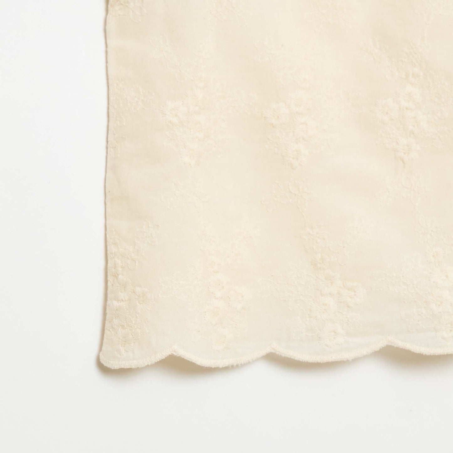 All-Over Embroidered Sleeveless Top WHITE