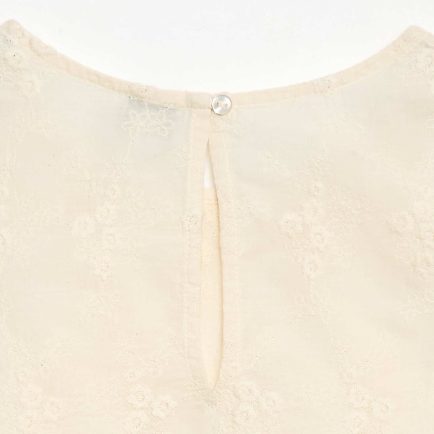 All-Over Embroidered Sleeveless Top WHITE