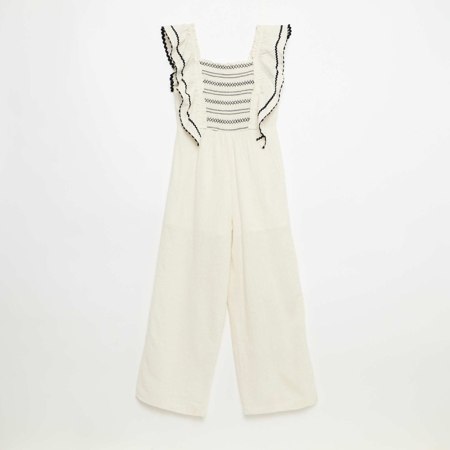 Jumpsuit with Ruffles BEIGE