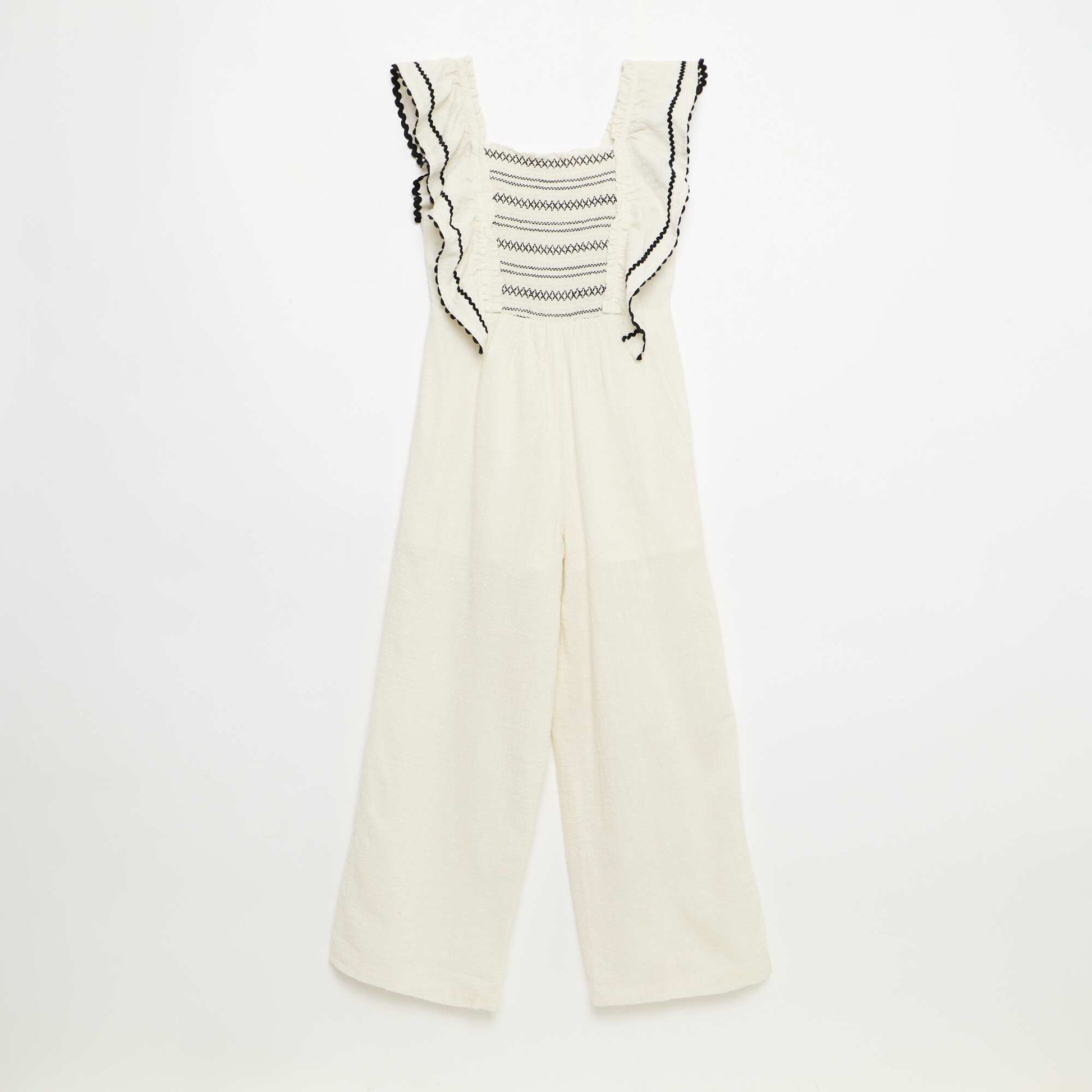 Jumpsuit with Ruffles BEIGE
