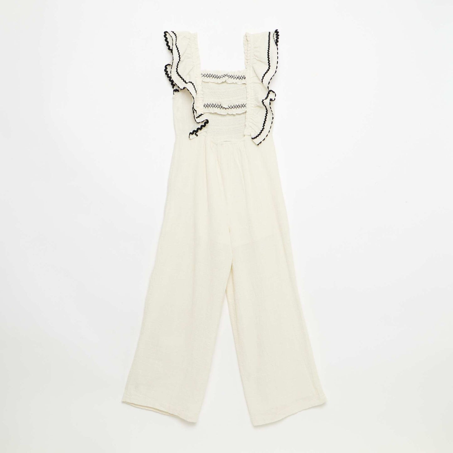 Jumpsuit with Ruffles BEIGE