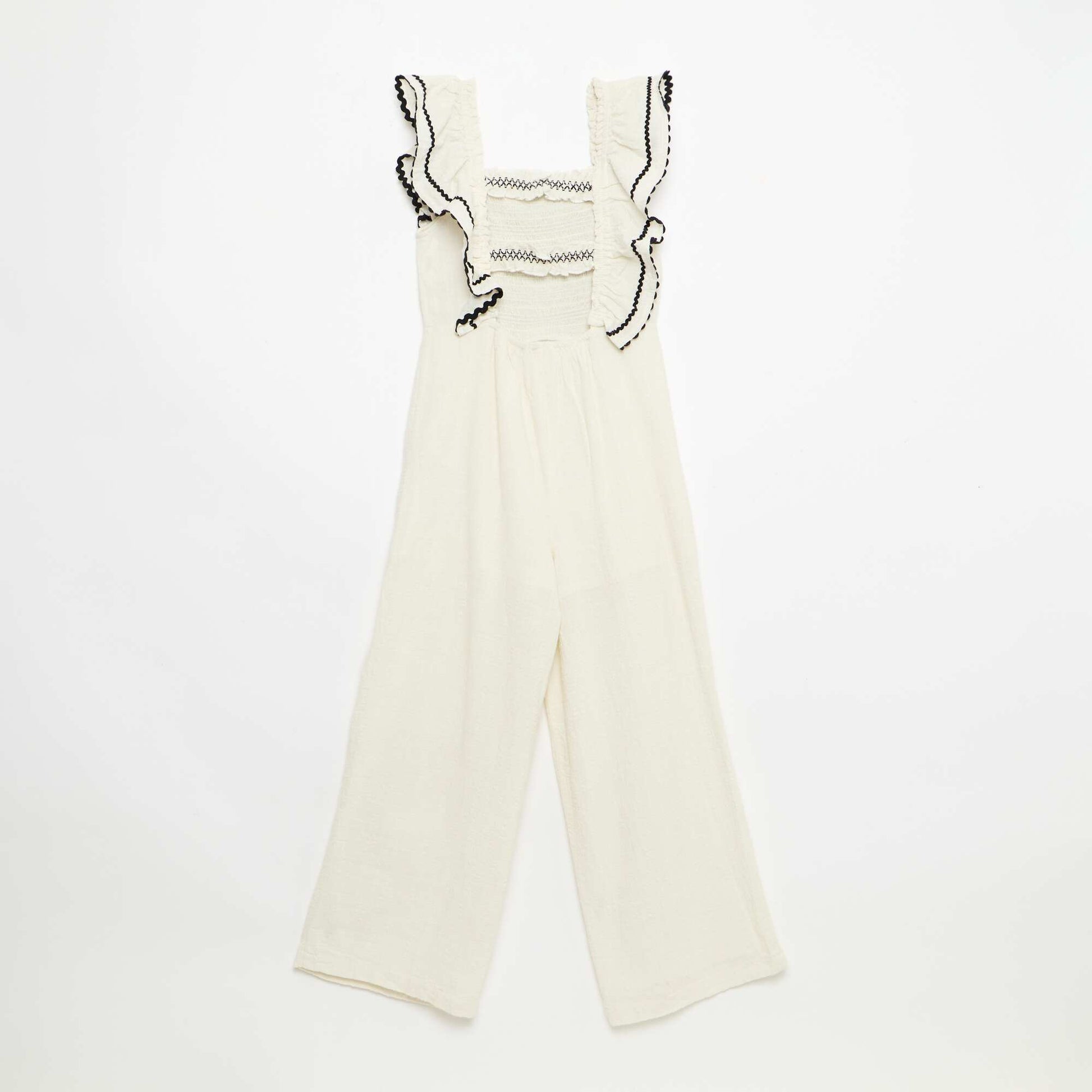 Jumpsuit with Ruffles BEIGE