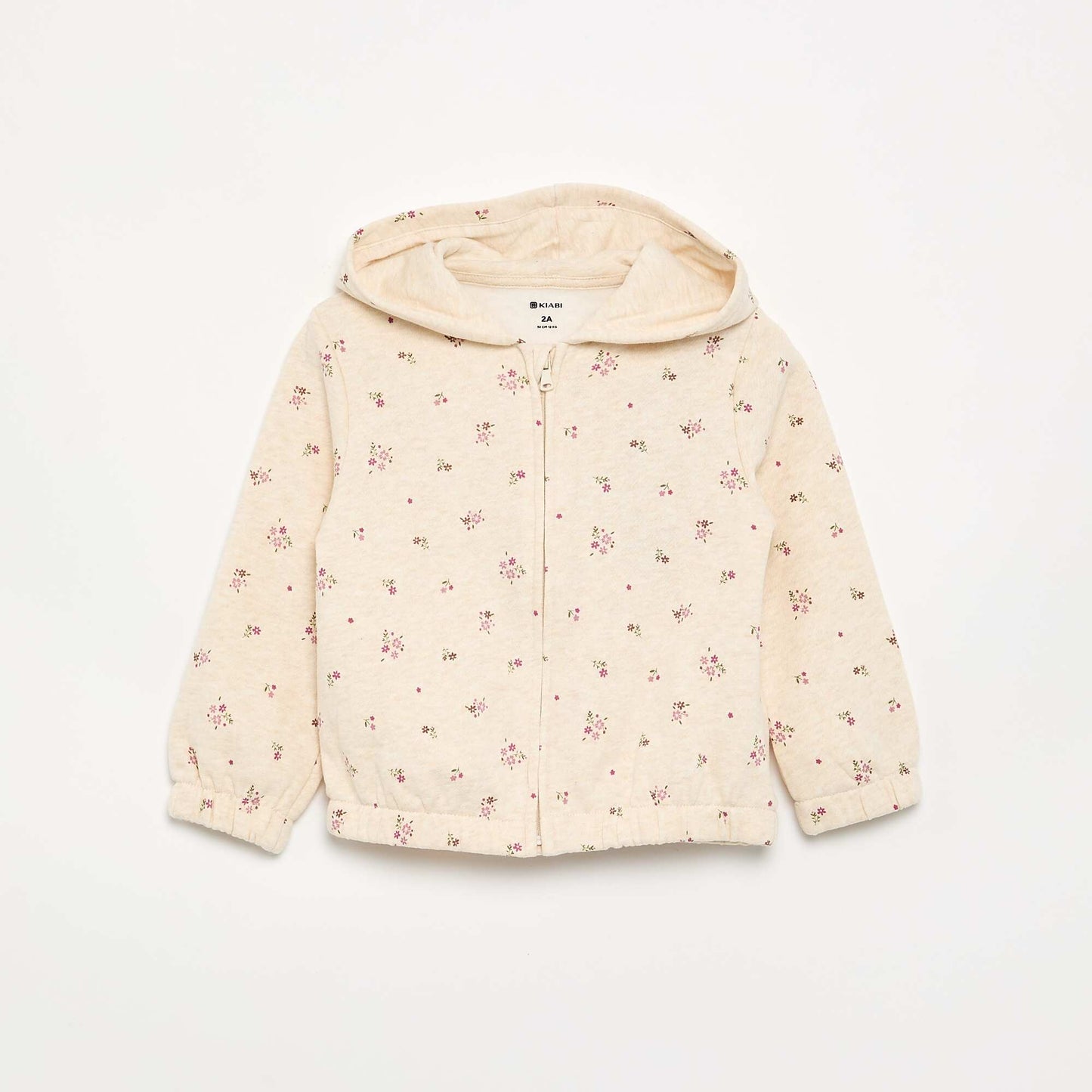 Printed Hooded Sweatshirt BEIGE