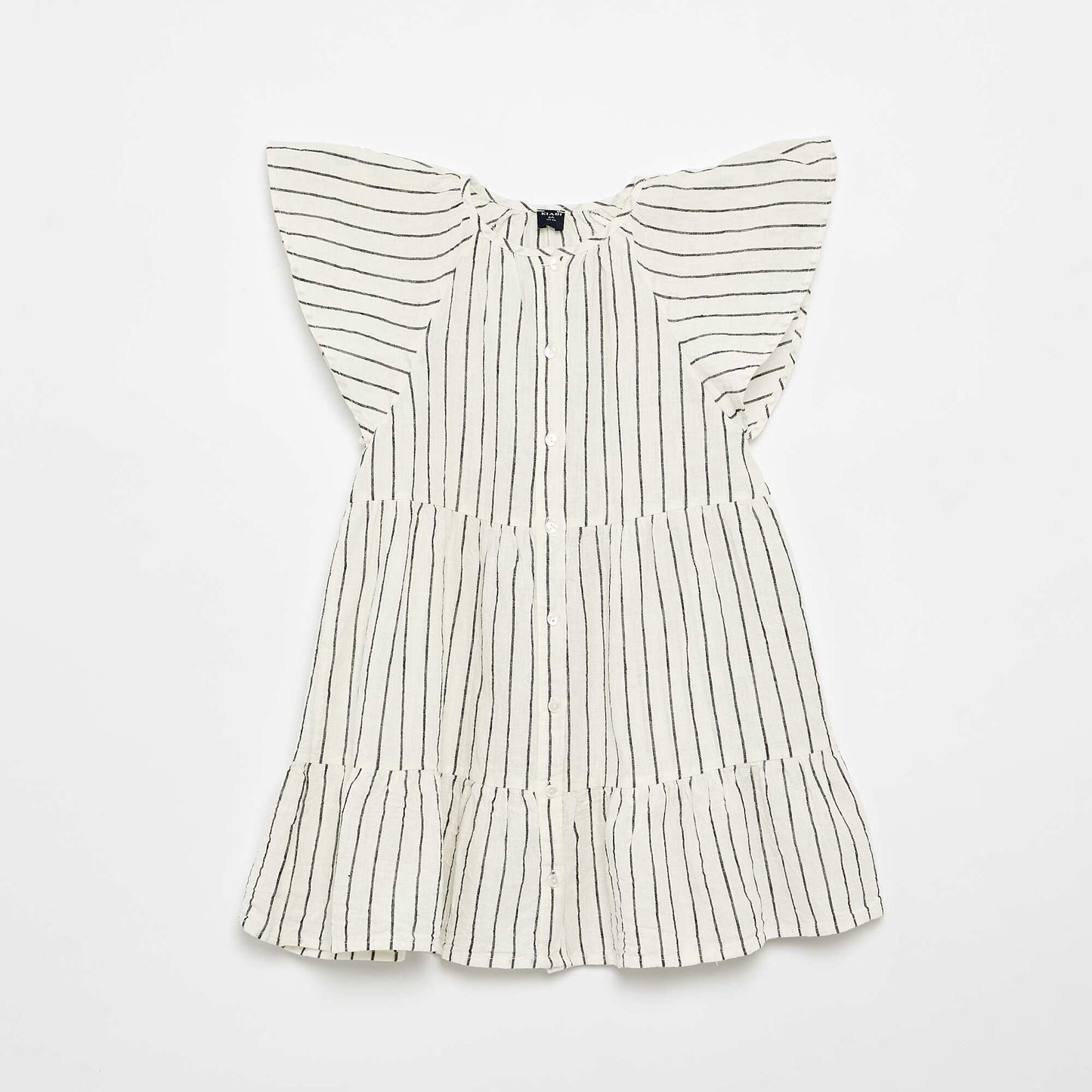 Striped Flared Dress ECRU
