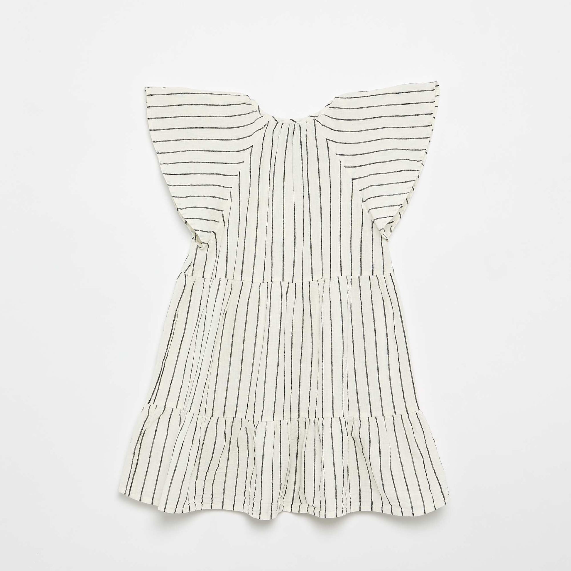 Striped Flared Dress ECRU
