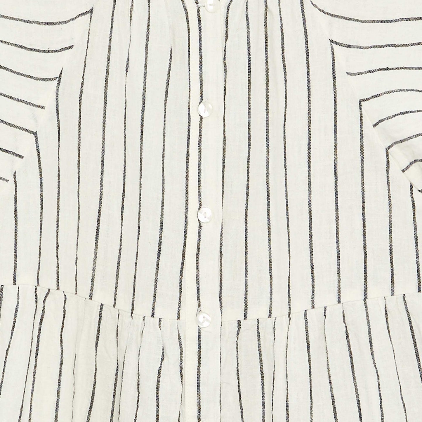 Striped Flared Dress ECRU