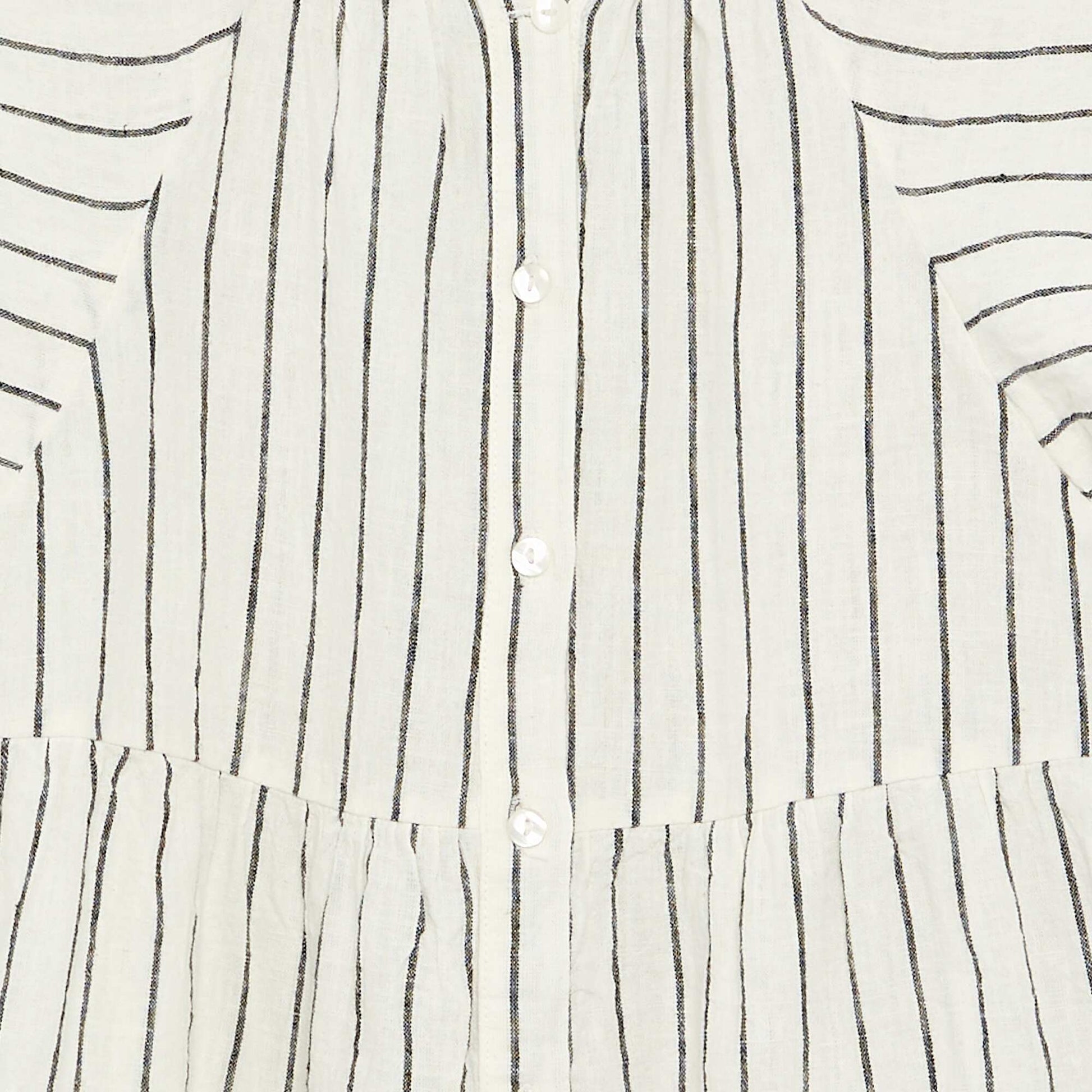 Striped Flared Dress ECRU