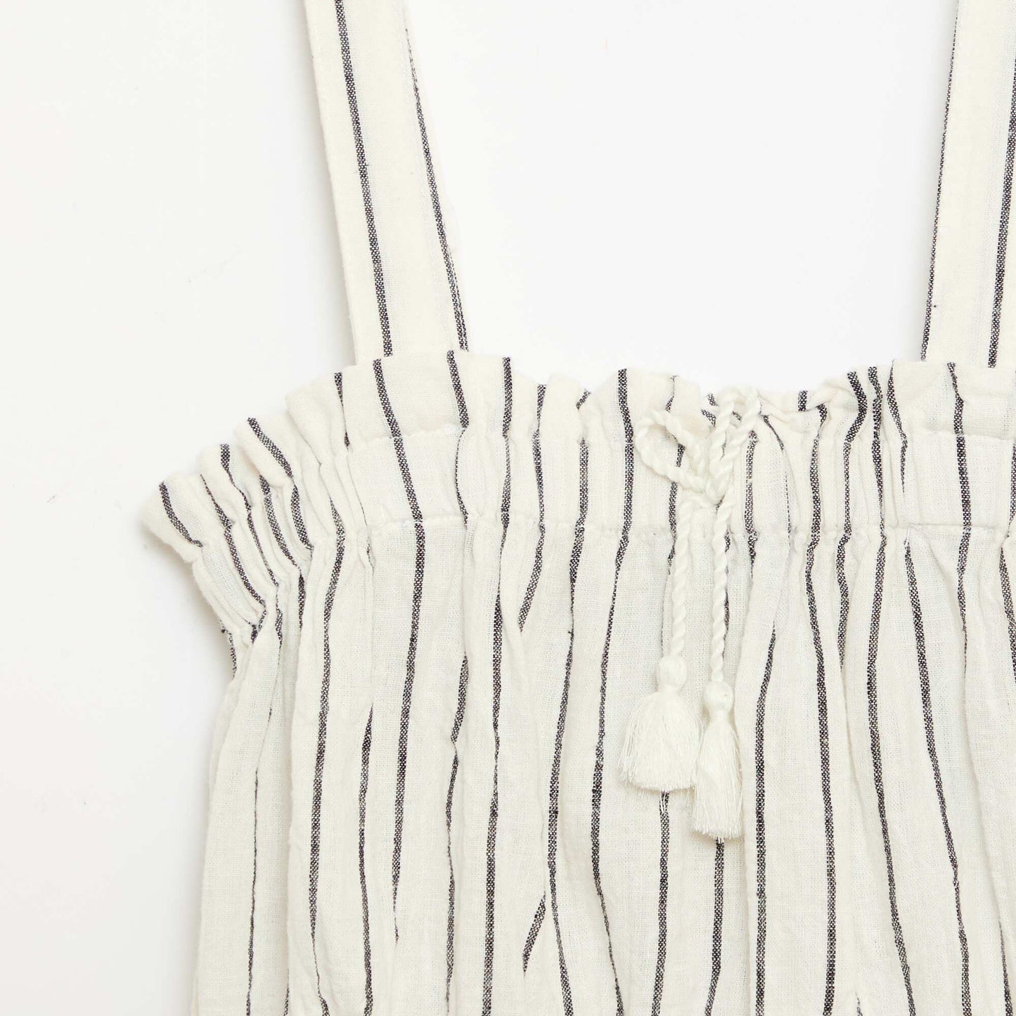 Striped Strap Top WHITE