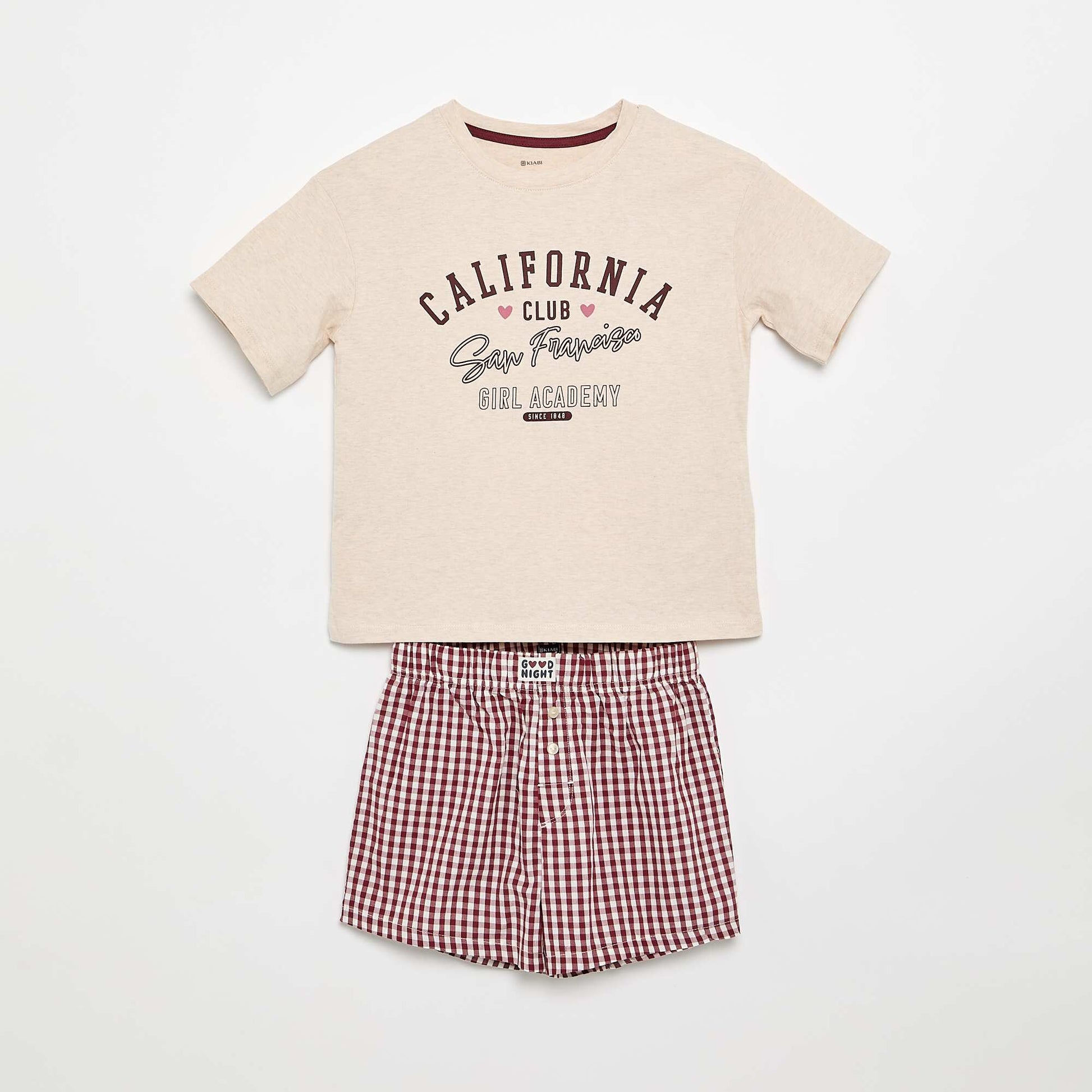 Short T-shirt and Shorts Pyjama Set - 2 Pieces RED