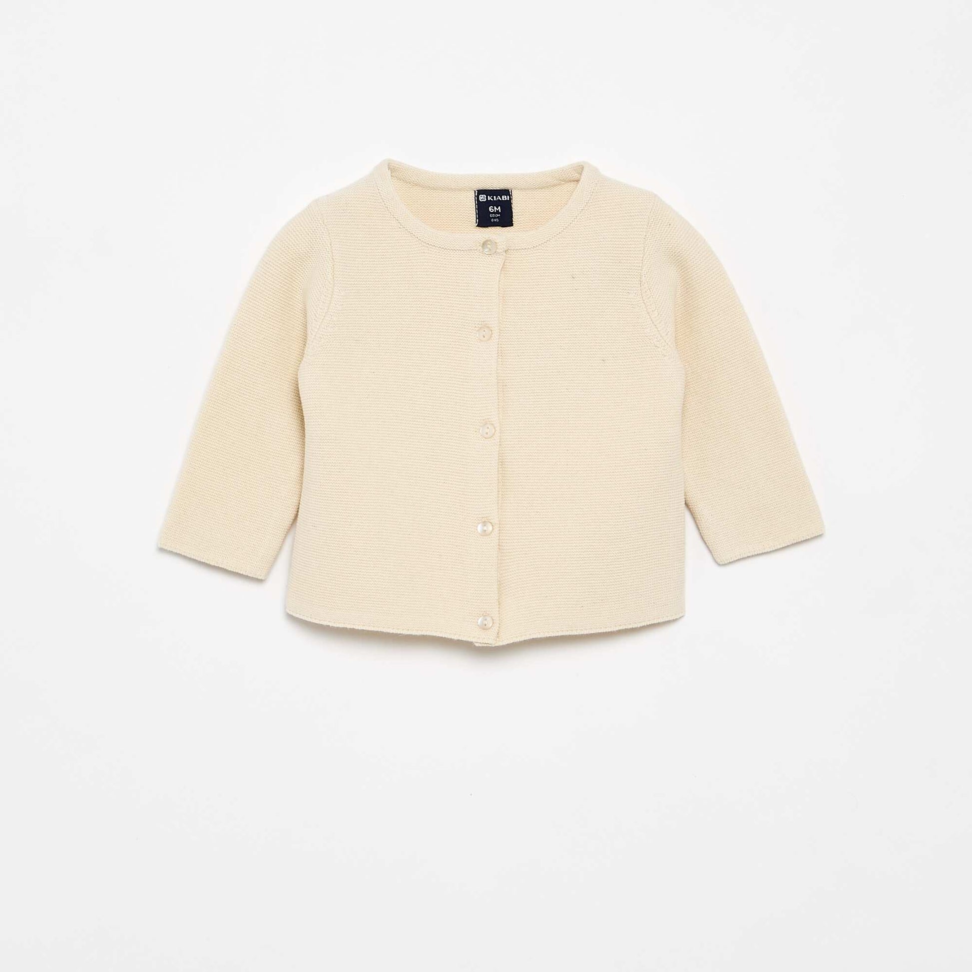 Plain Fine-Gauge Knit Cardigan WHITE
