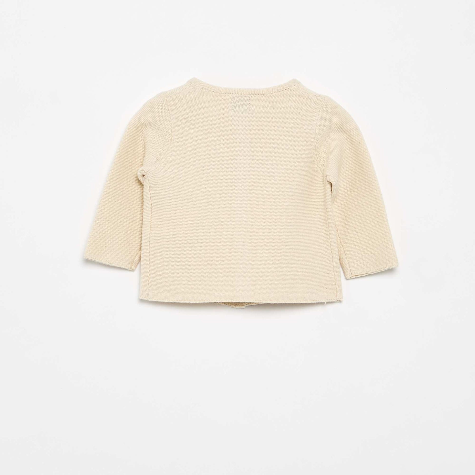 Plain Fine-Gauge Knit Cardigan WHITE