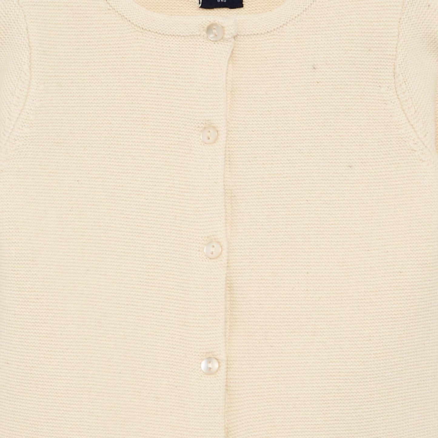 Plain Fine-Gauge Knit Cardigan WHITE