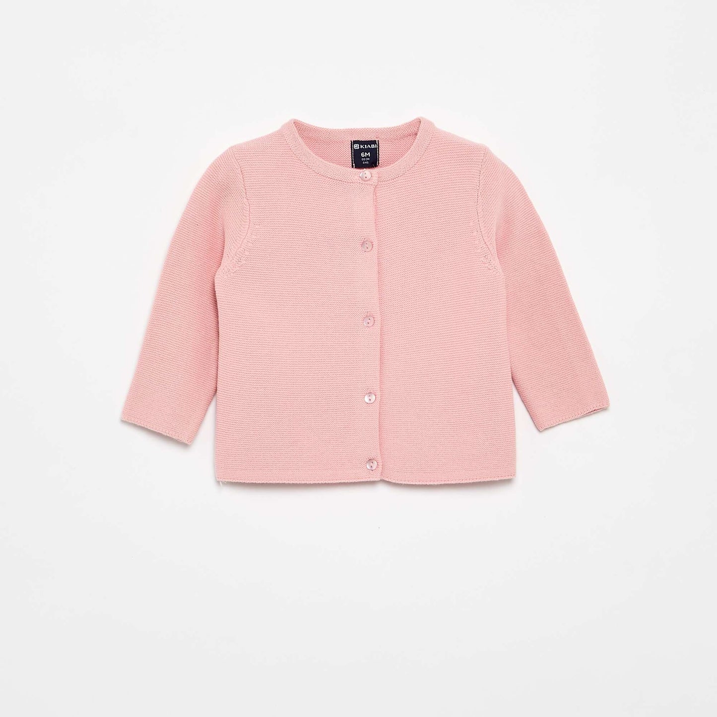 Plain Fine-Gauge Knit Cardigan PINK