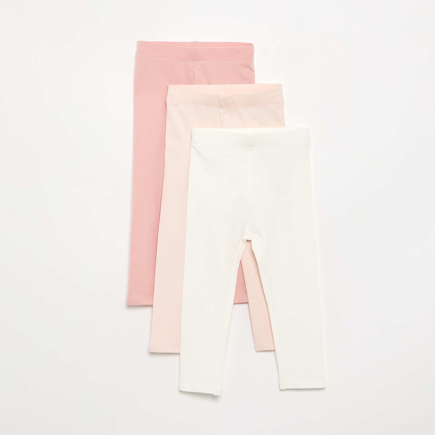 3-pack of plain jersey leggings PINK