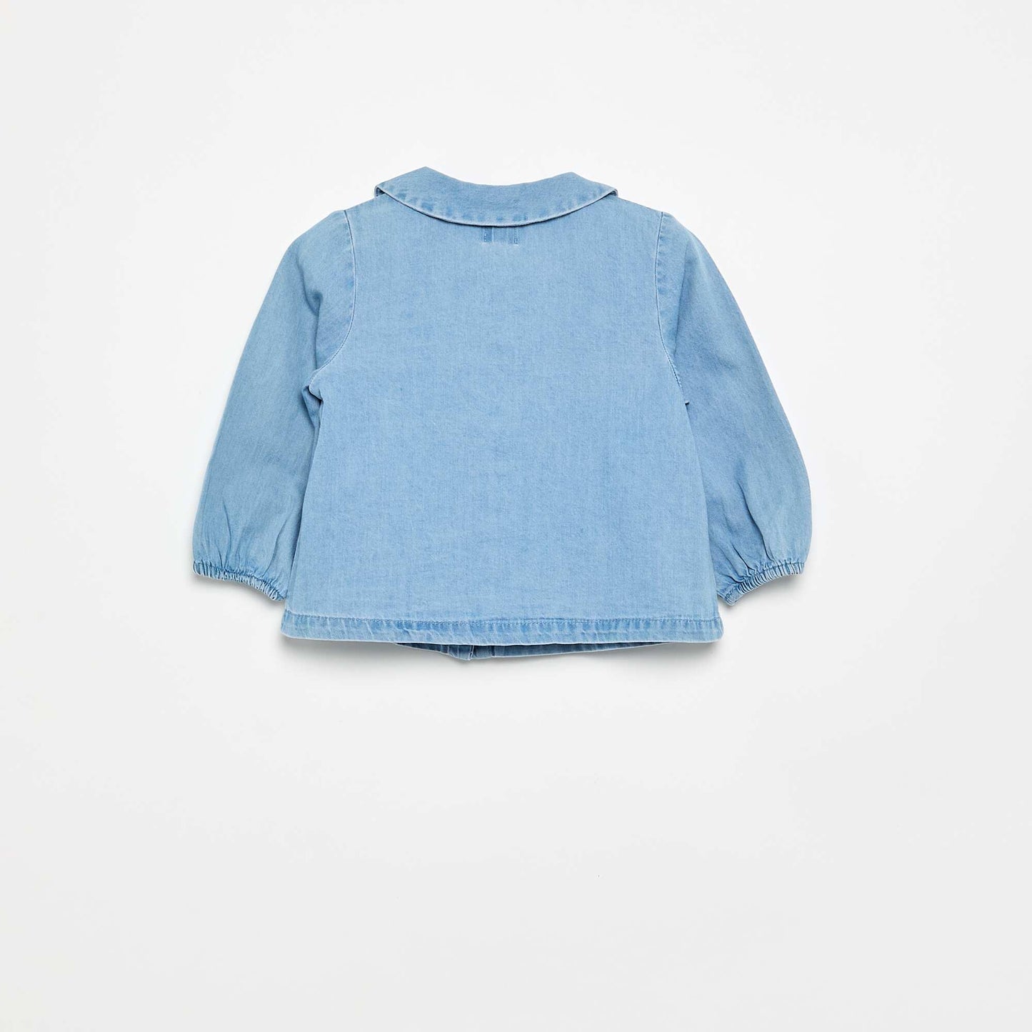 Long-sleeved denim blouse BLUE