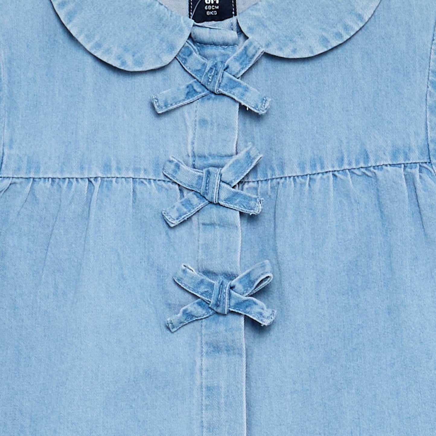 Long-sleeved denim blouse BLUE