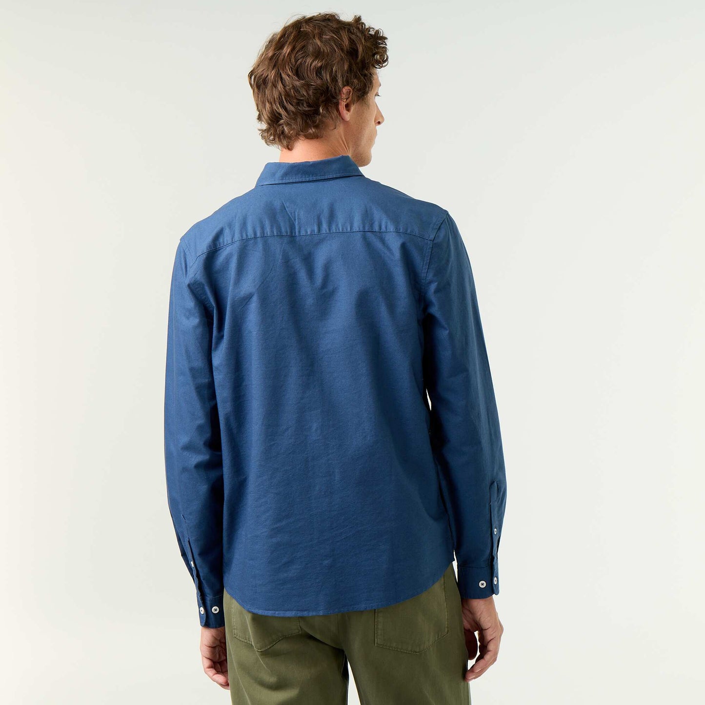 Oxford shirt with button-front opening BLUE