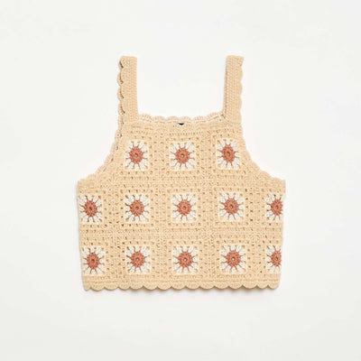 Crochet Tank Top BEIGE