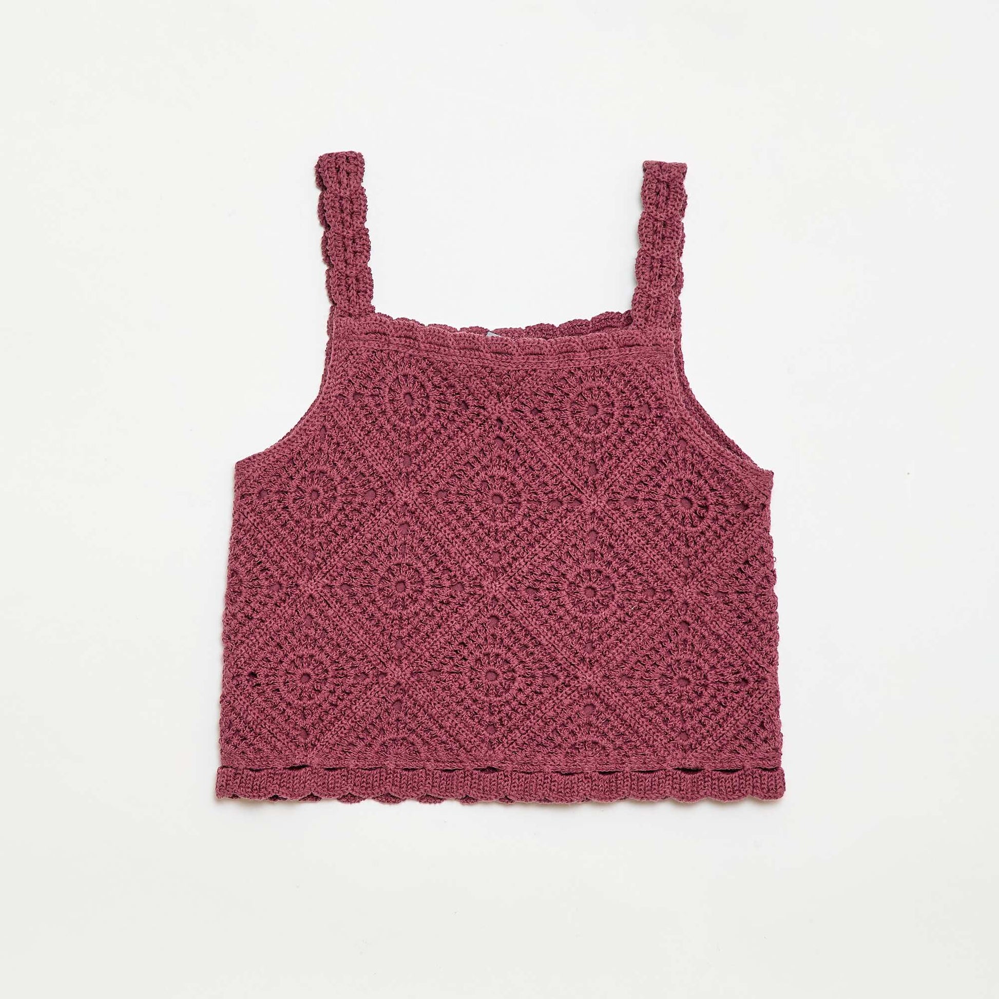 Solid crochet top PURPLE
