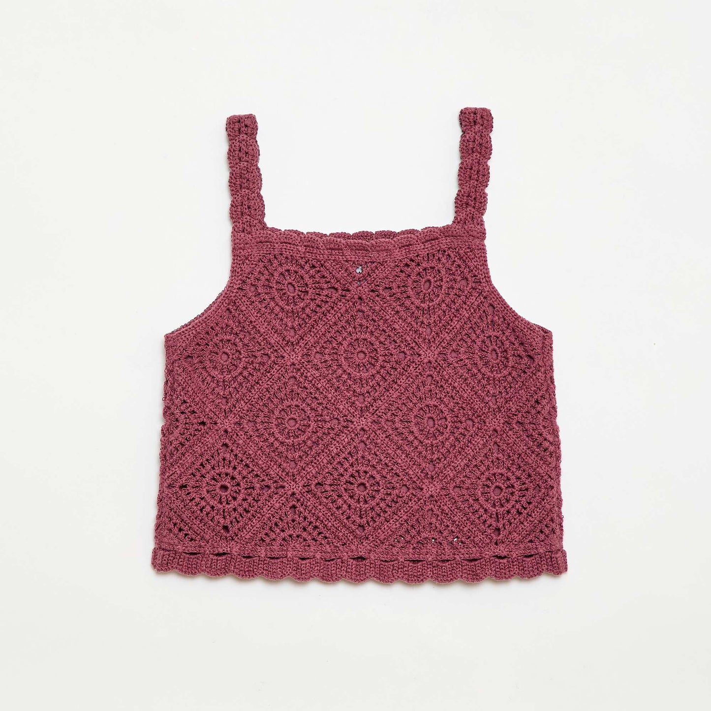 Solid crochet top PURPLE
