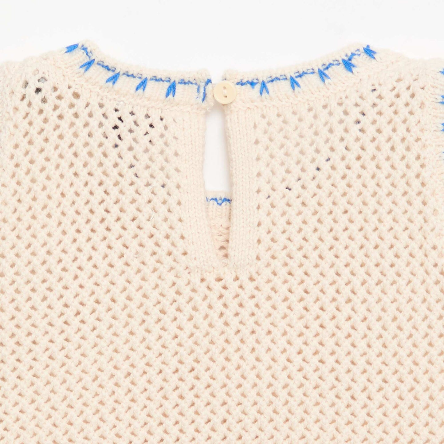 Sleeveless crochet top BEIGE