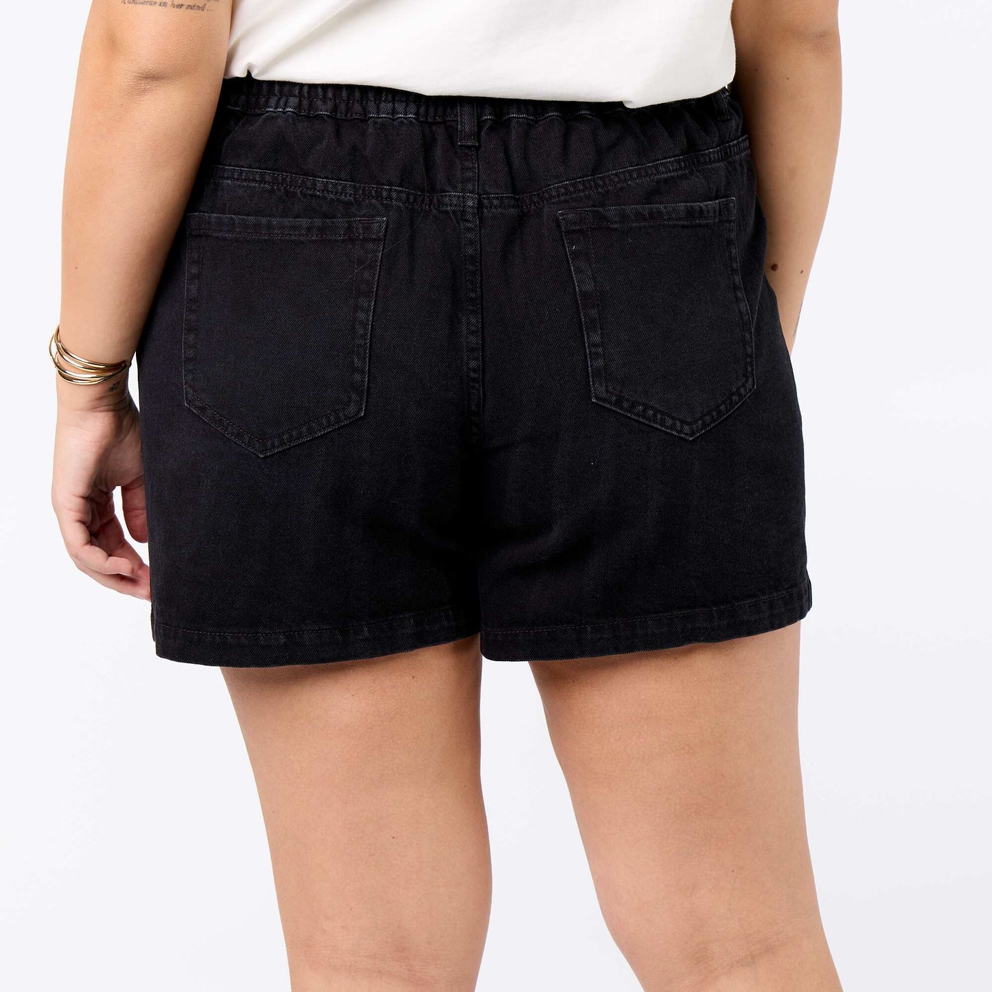 Denim Shorts with Pockets GREY