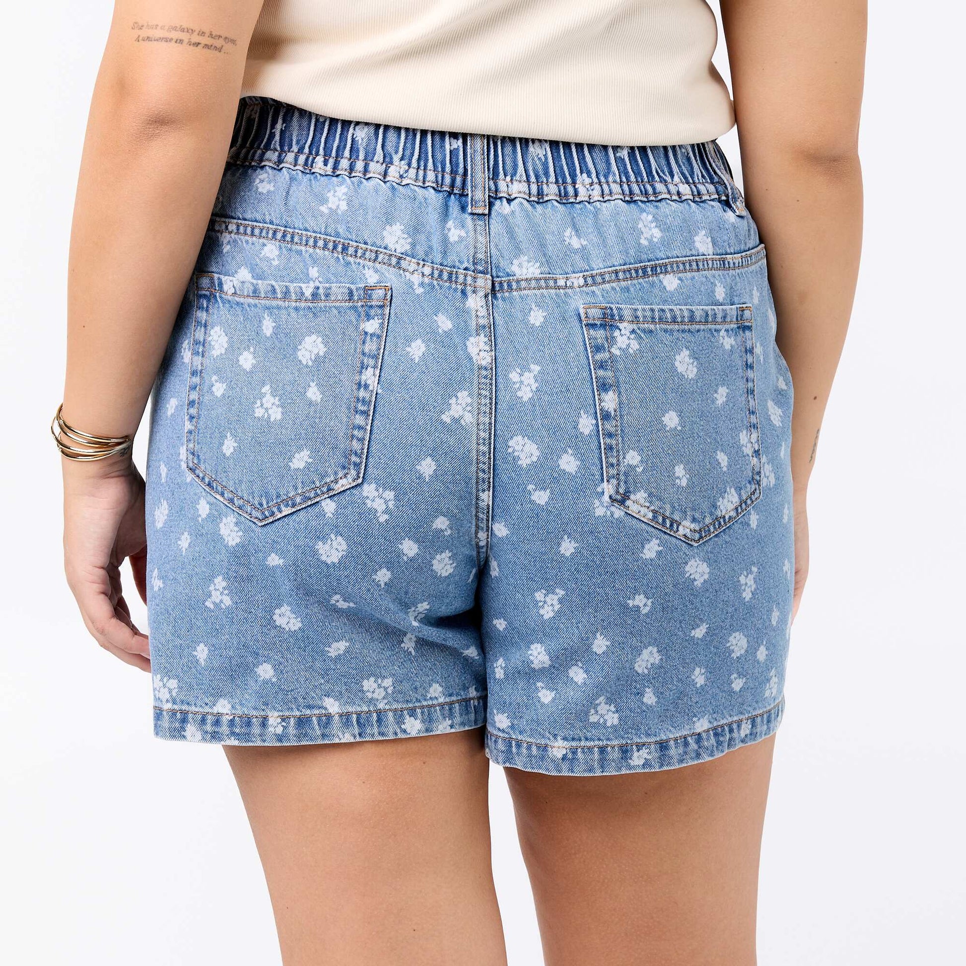 Denim Shorts with Pockets BLUE