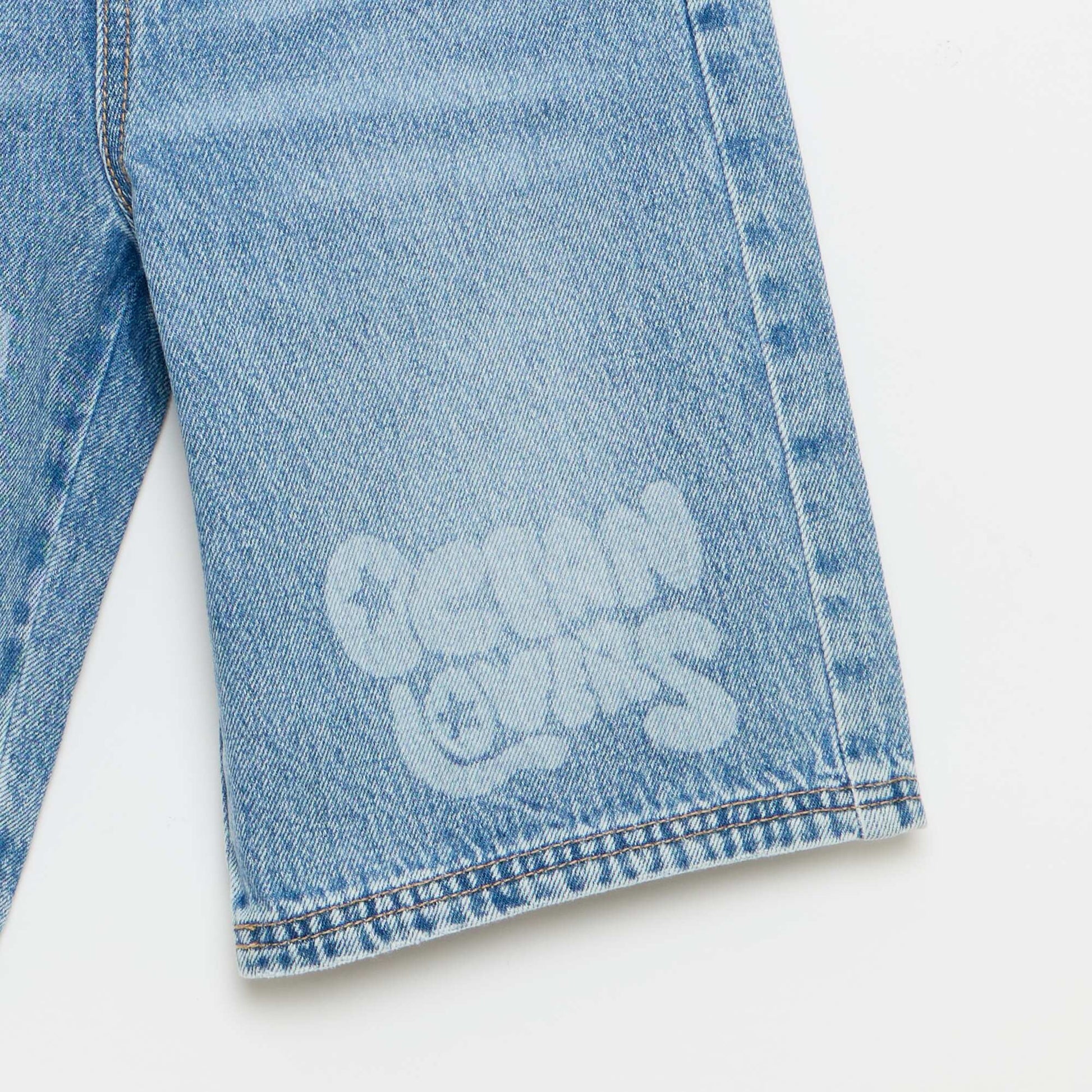 Denim Bermuda Shorts with Drawstrings BLUE