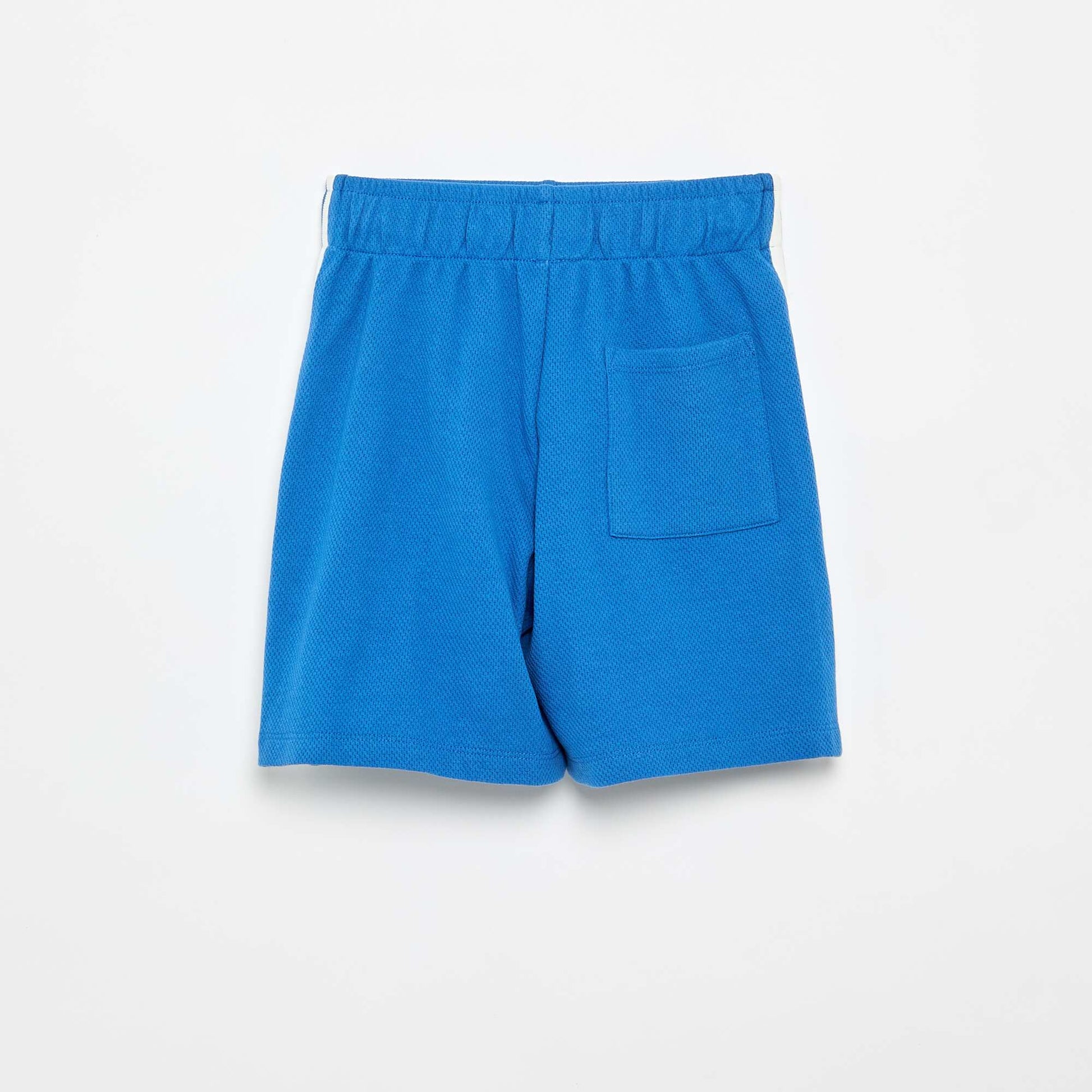 Relaxed Shorts with Contrasting Side Stripes BLUE