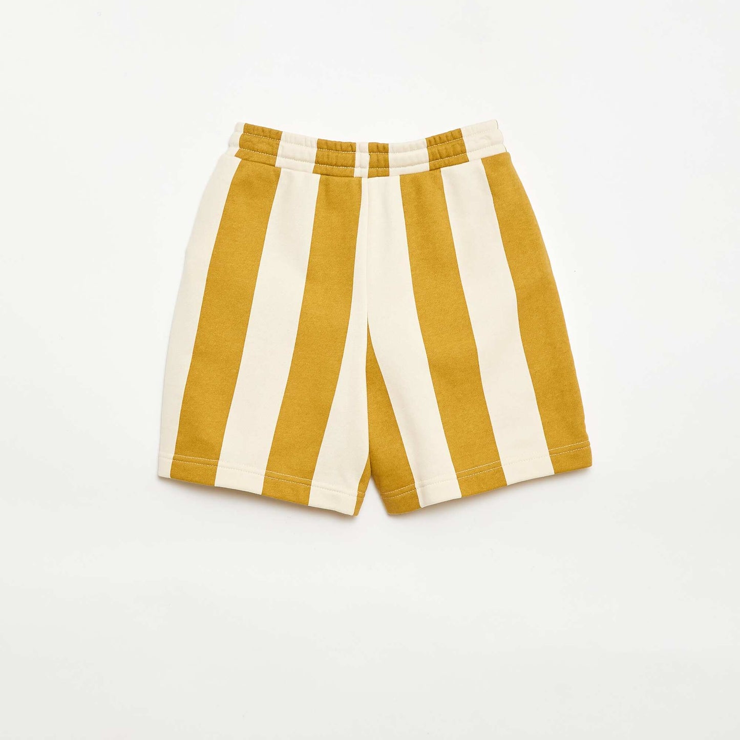 ორნამენტებიანი ფრანგული ტერი ბერმუდის შორტი კრემისფერი