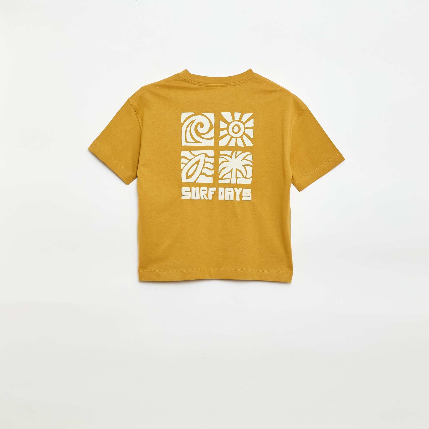 Printed short-sleeved T-shirt YELLOW