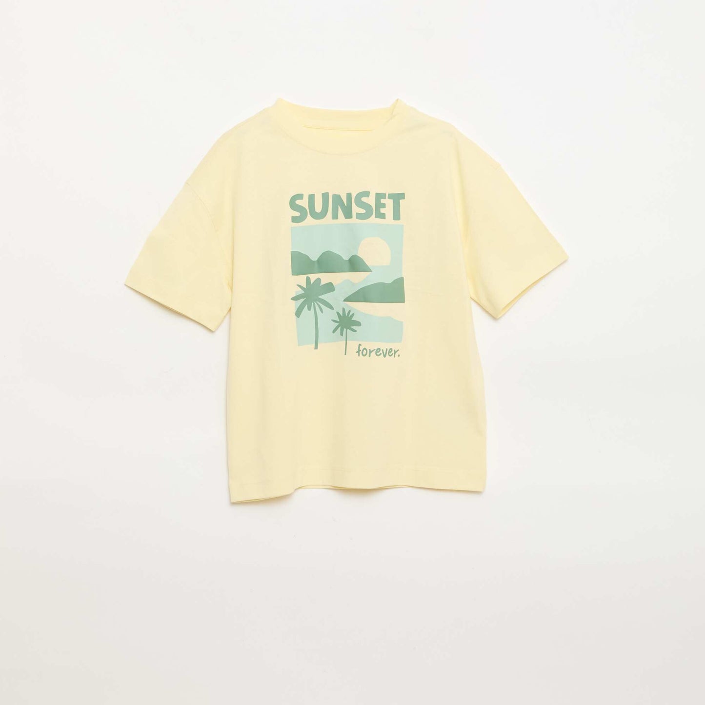 Printed short-sleeved T-shirt YELLOW