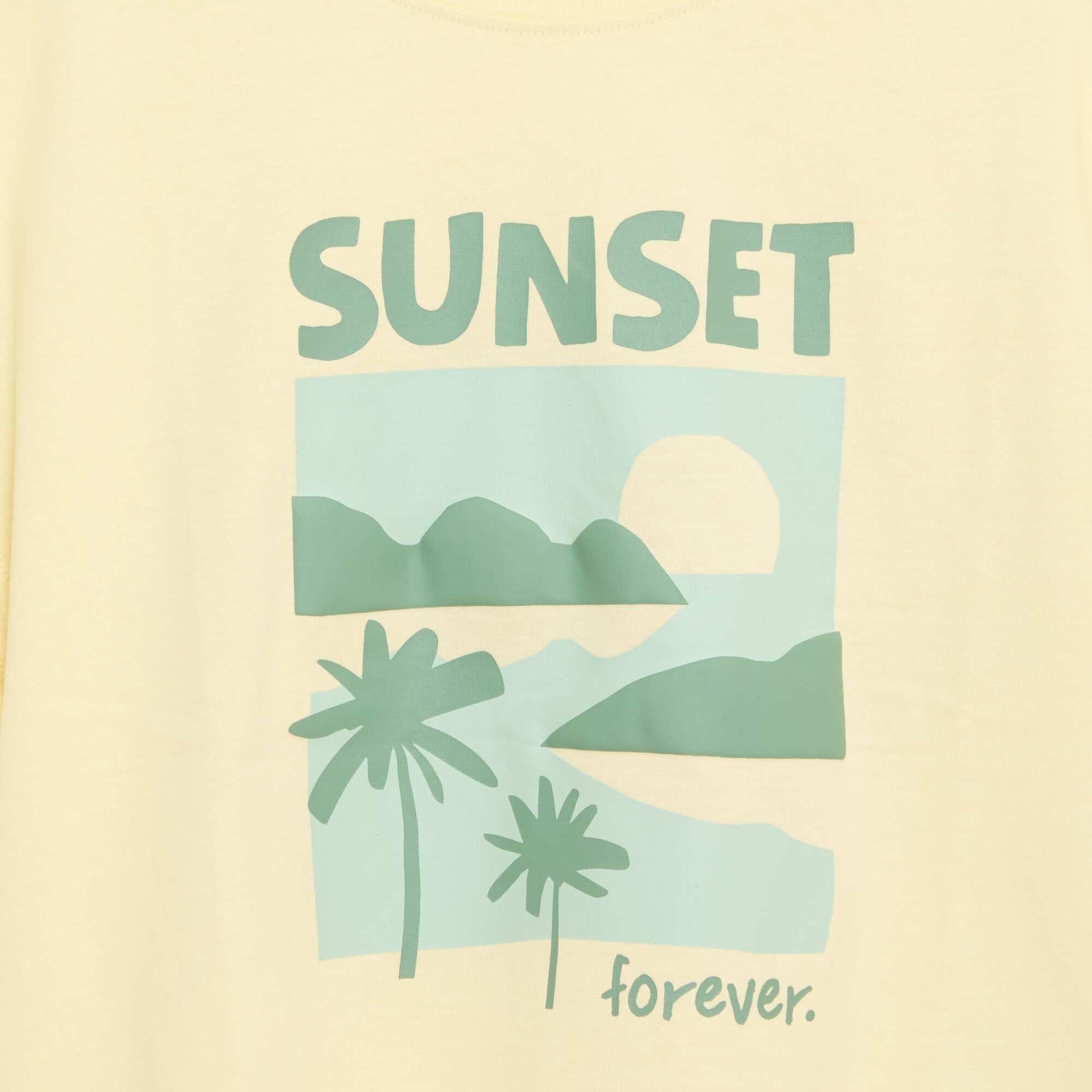 Printed short-sleeved T-shirt YELLOW