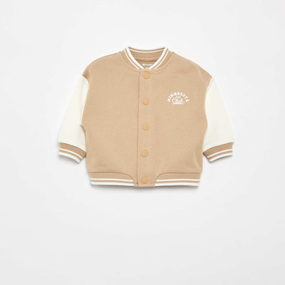 American campus style jacket BEIGE