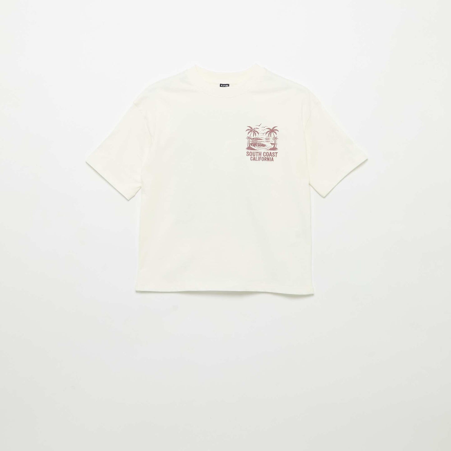 Short-sleeve message print T-shirt WHITE