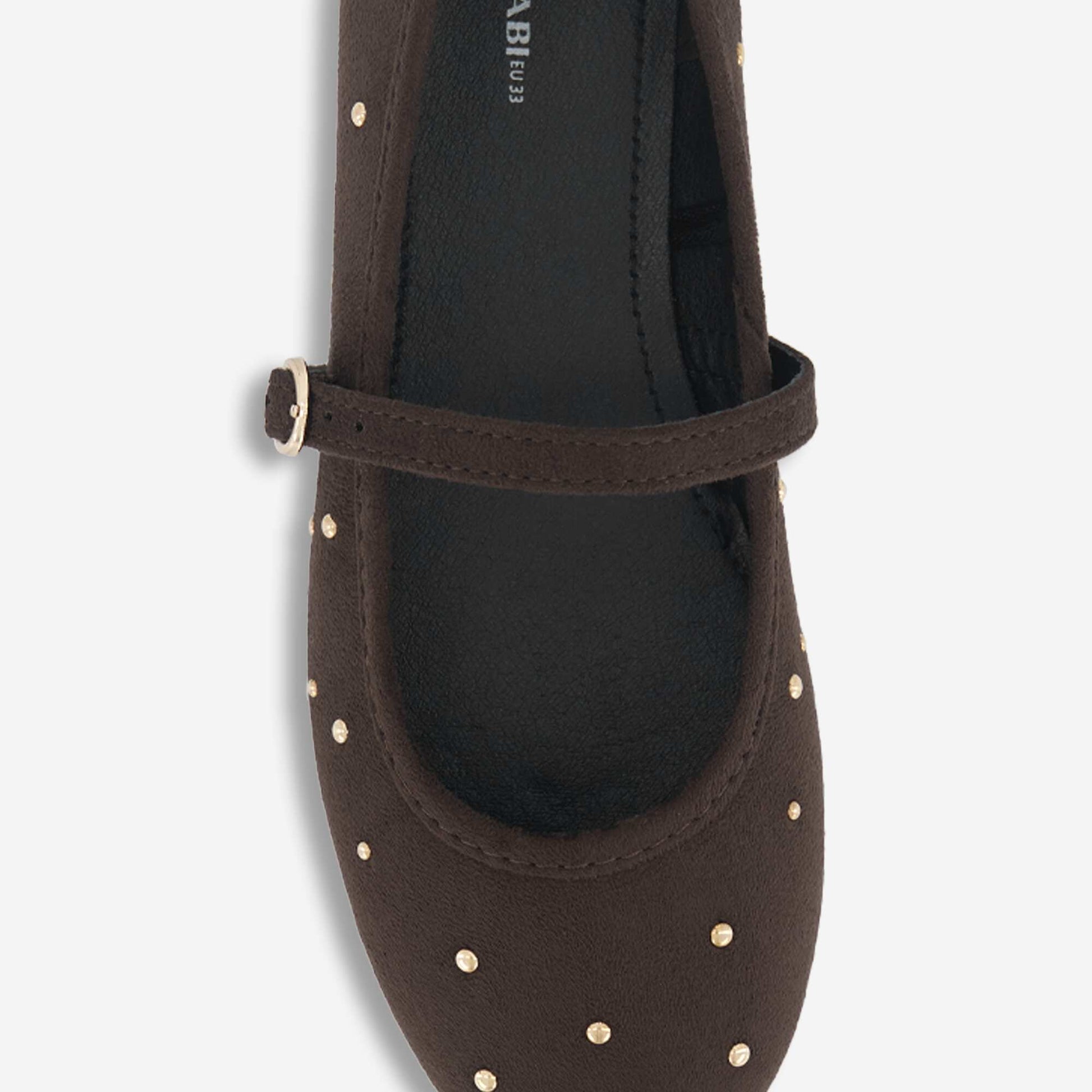 Ballerinas with strap BROWN