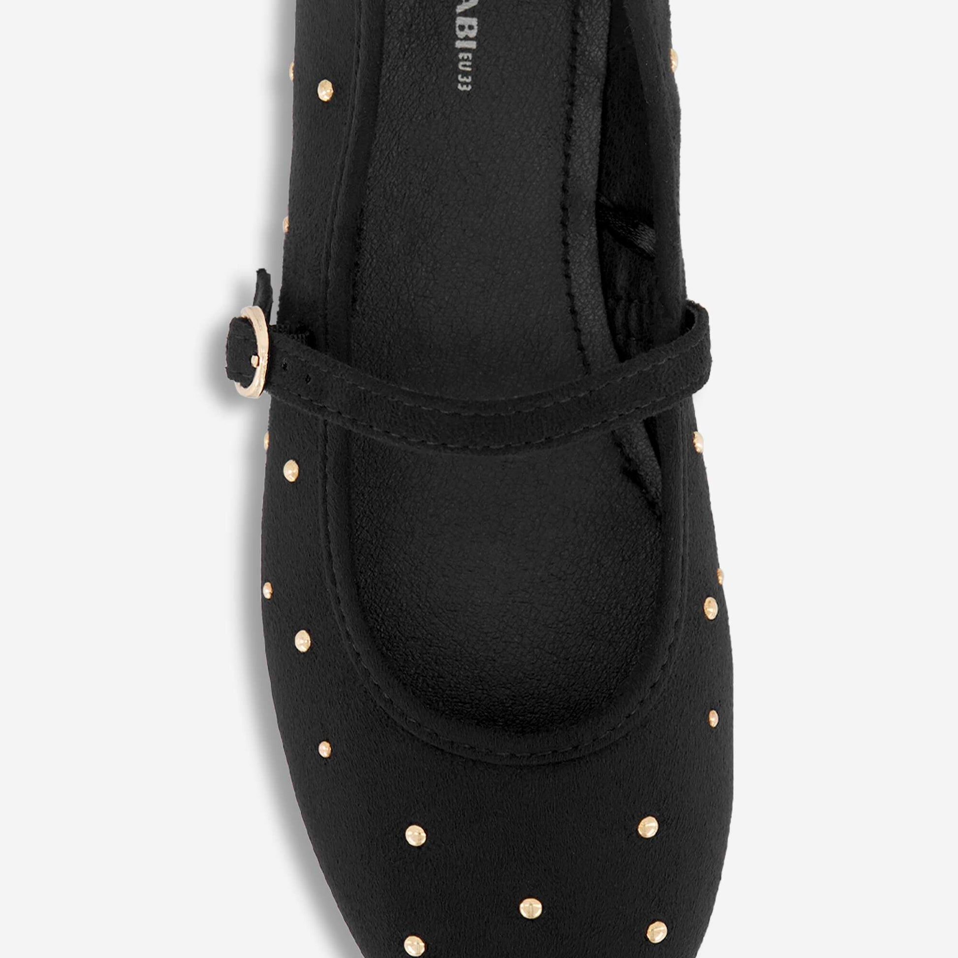 Ballerinas with strap BLACK