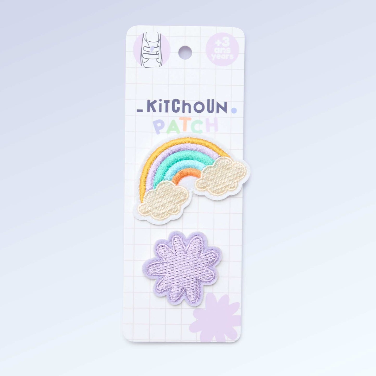Set of 2 slip-on patches to personalize your 'Kitchoun' sneakers PINK