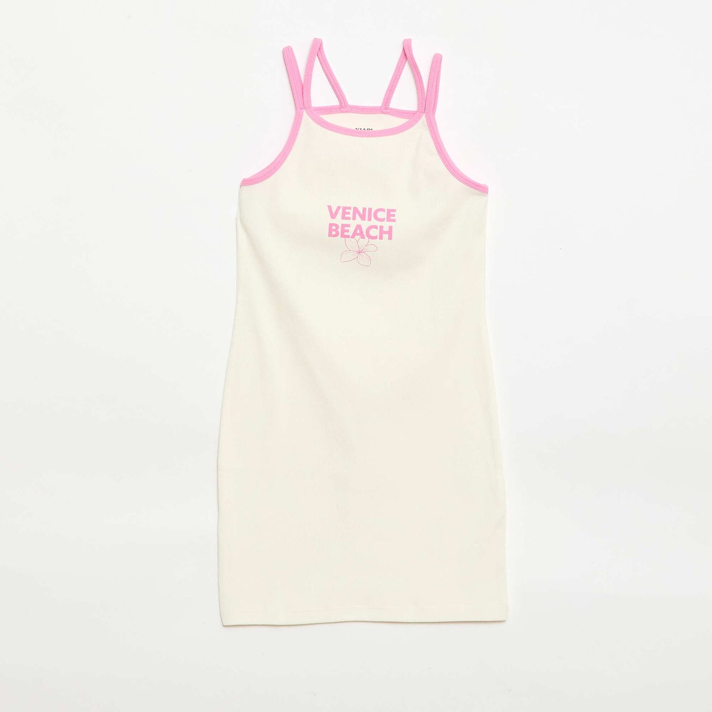 Tank top with thin straps and chest detail WHITE