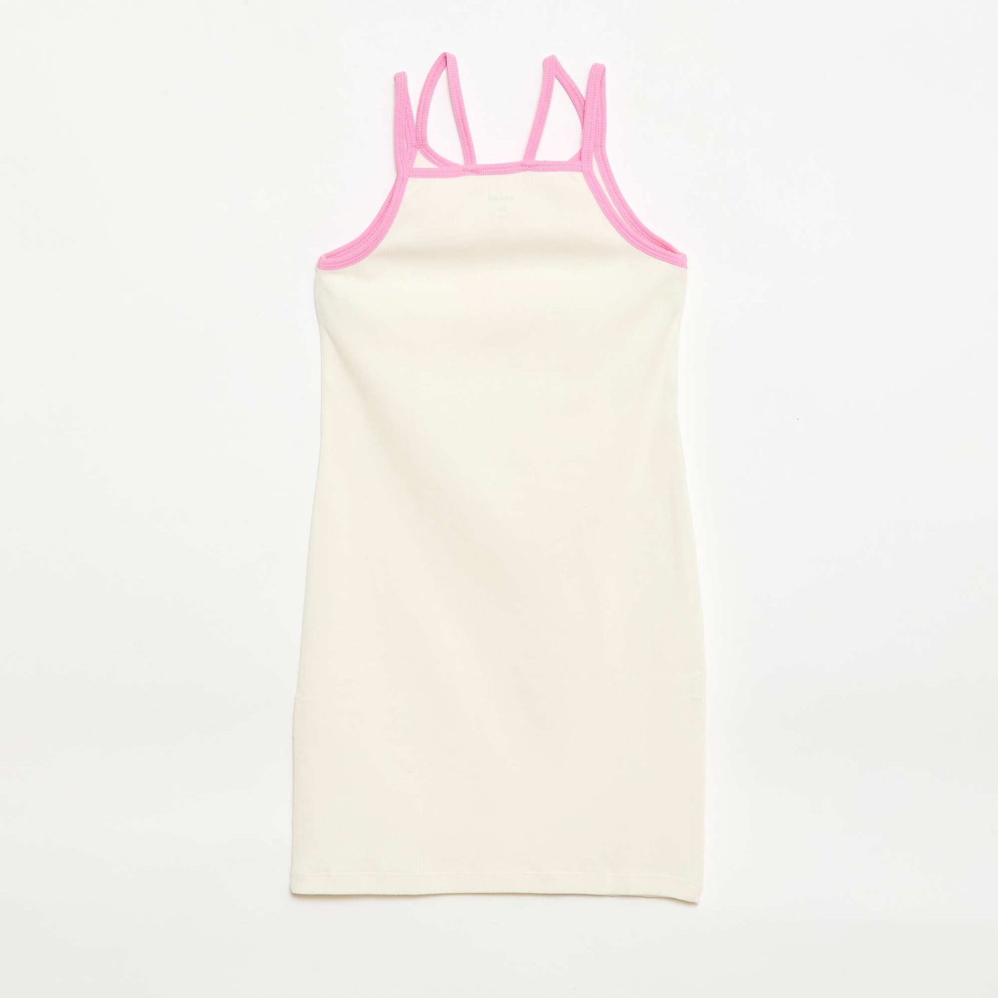 Tank top with thin straps and chest detail WHITE