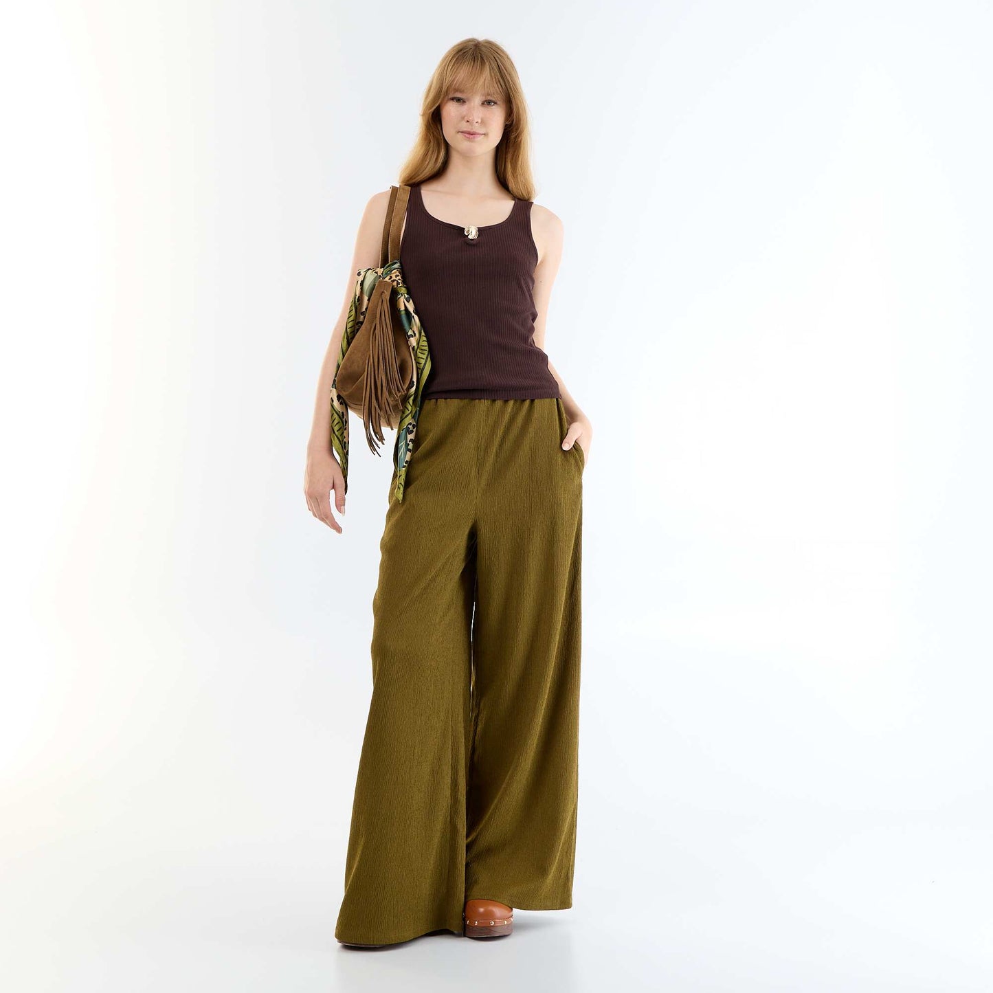 Sleeveless Tank Top BROWN