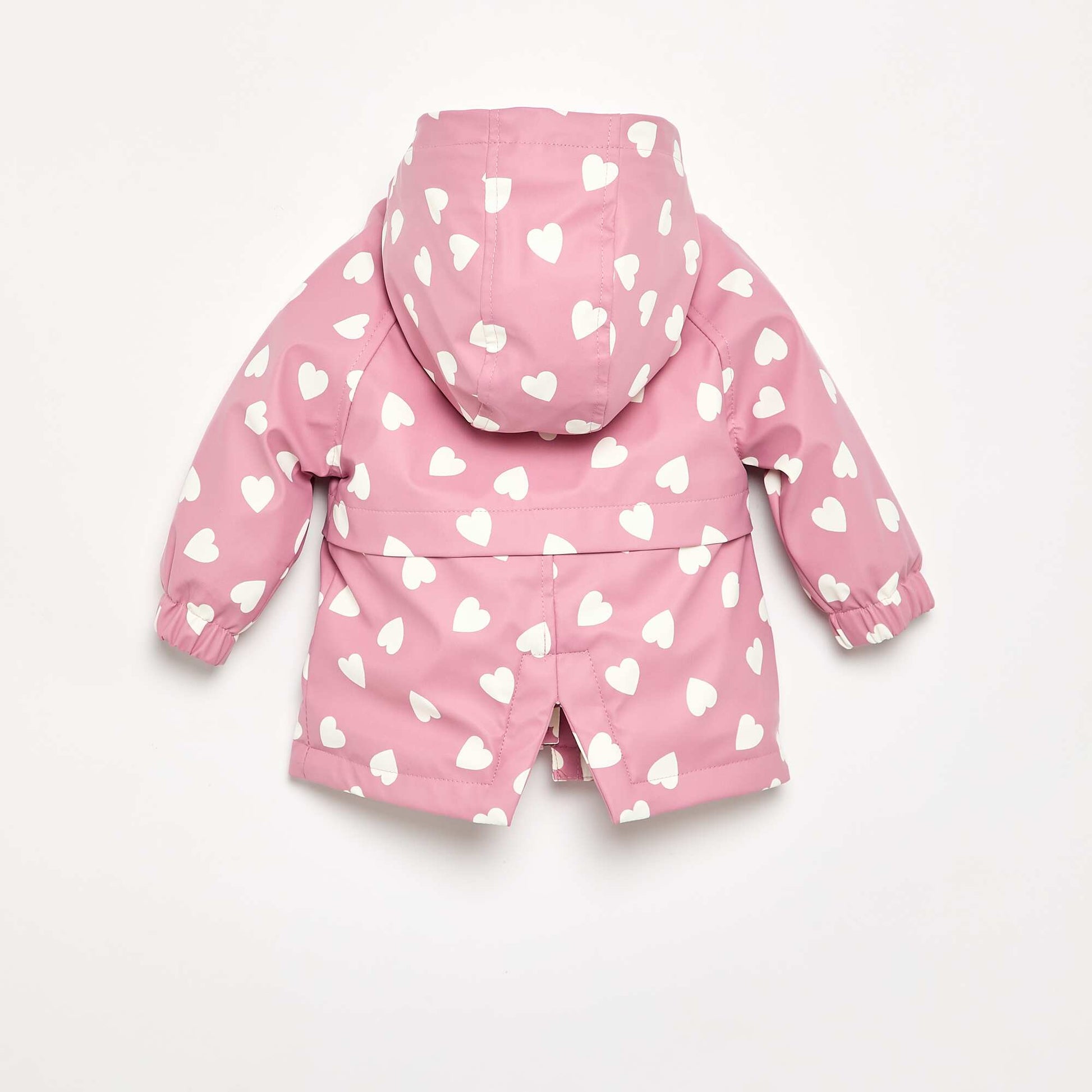 Hooded water-repellent parka PINK