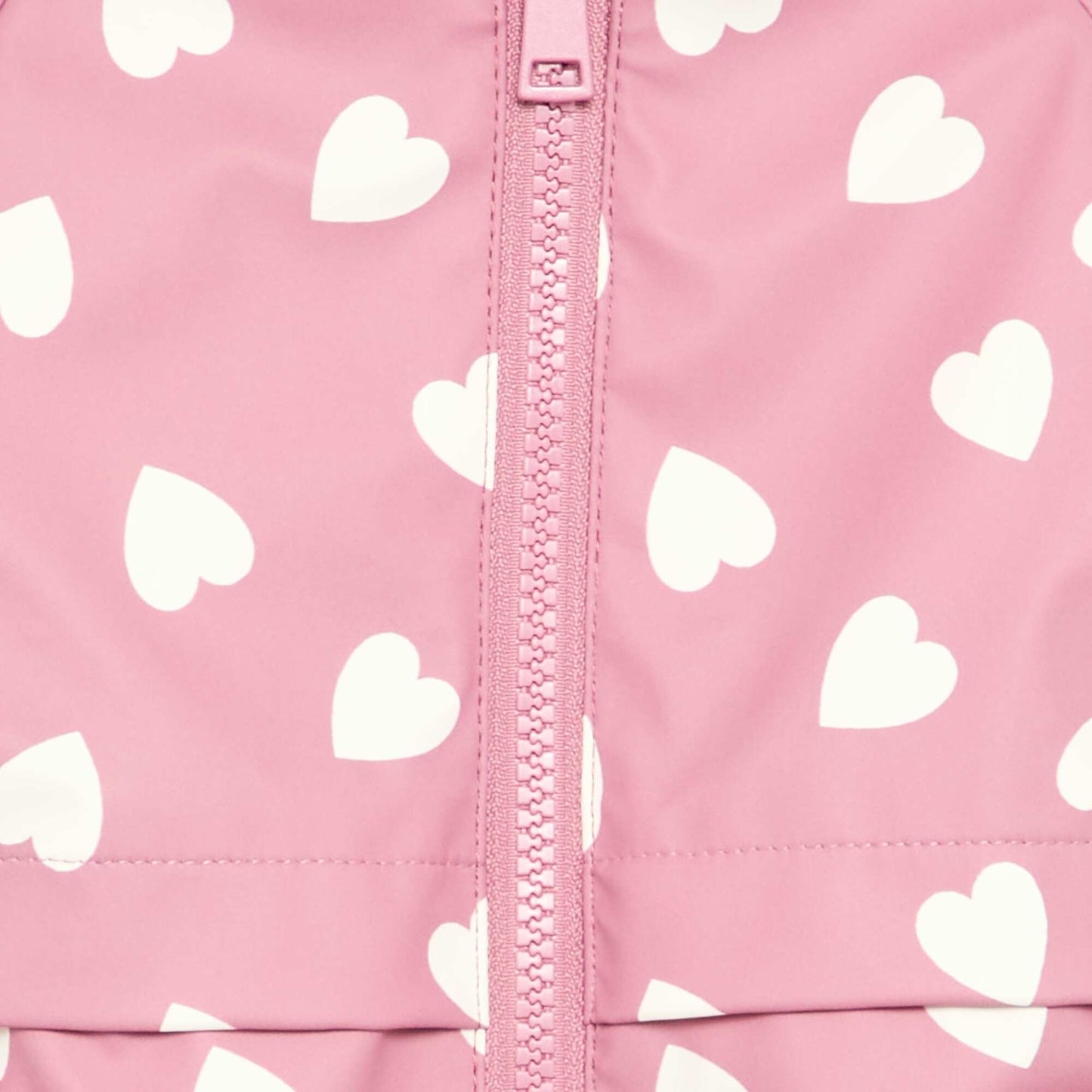 Hooded water-repellent parka PINK