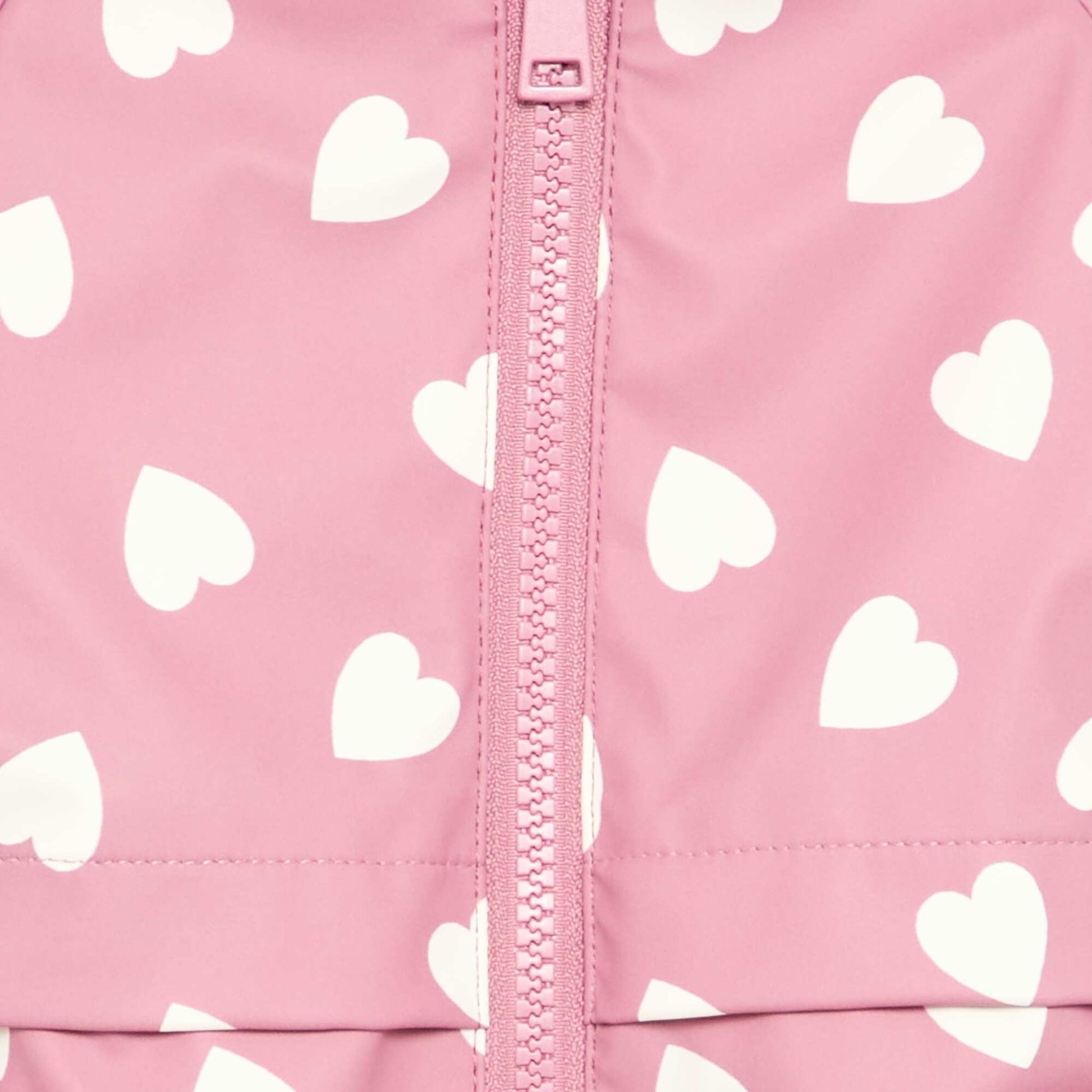 Hooded water-repellent parka PINK