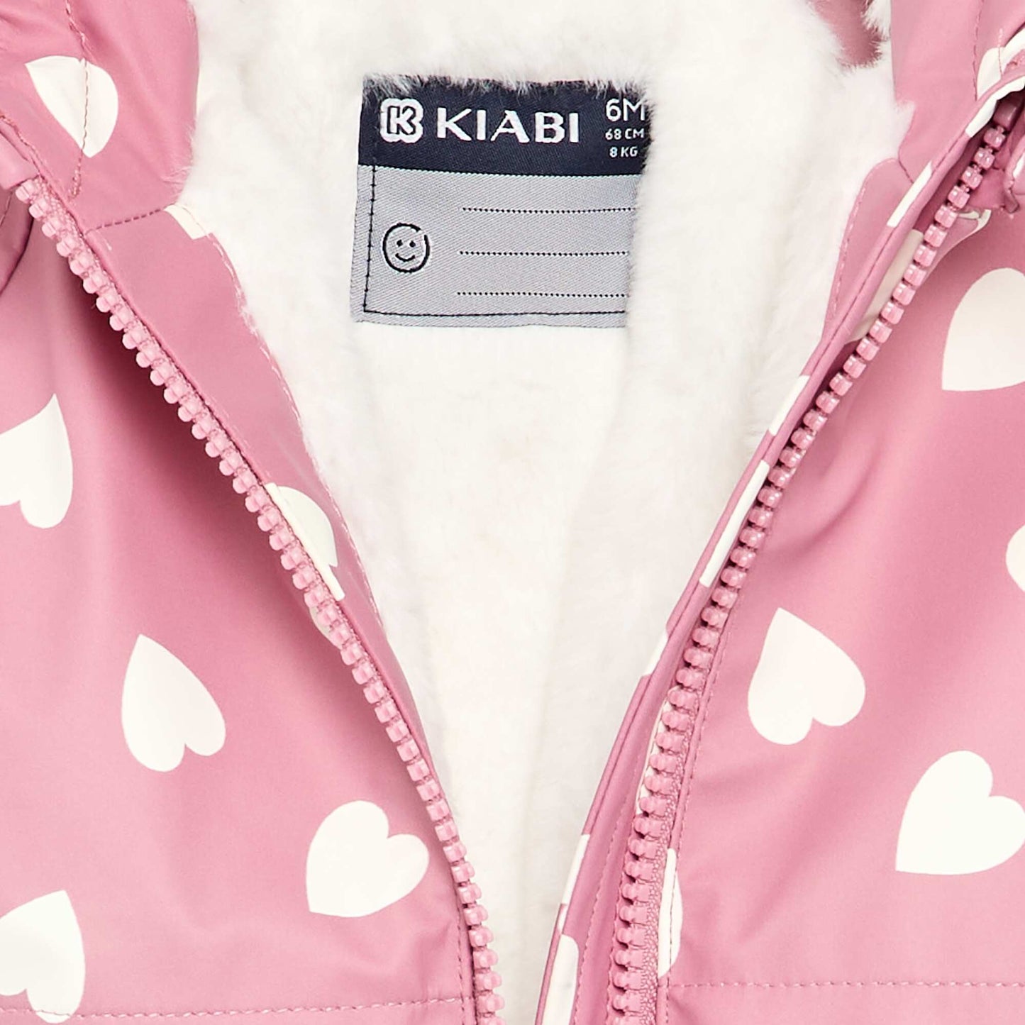 Hooded water-repellent parka PINK