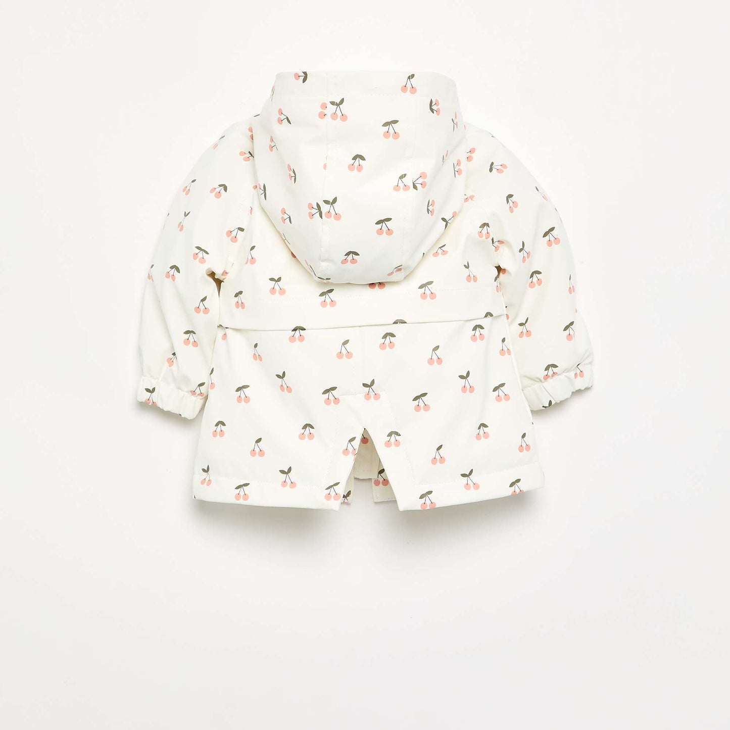 Hooded water-repellent parka WHITE