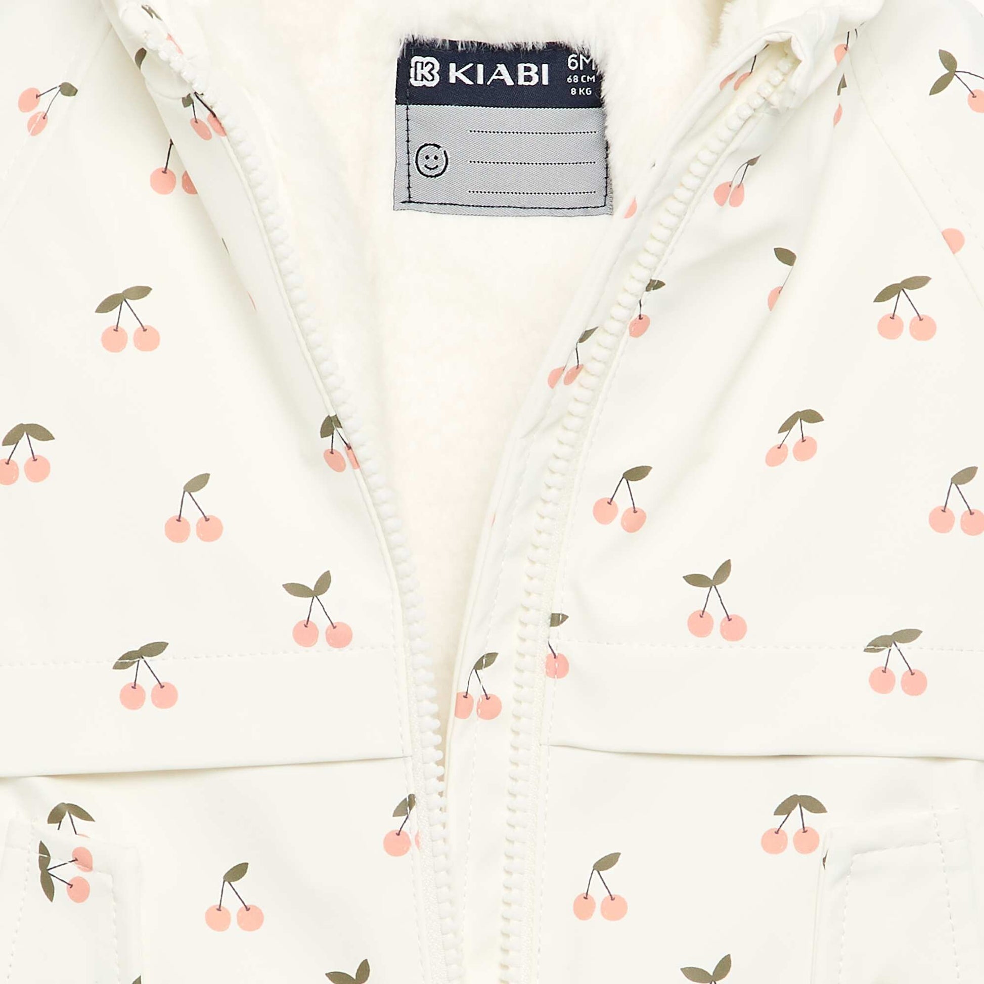 Hooded water-repellent parka WHITE