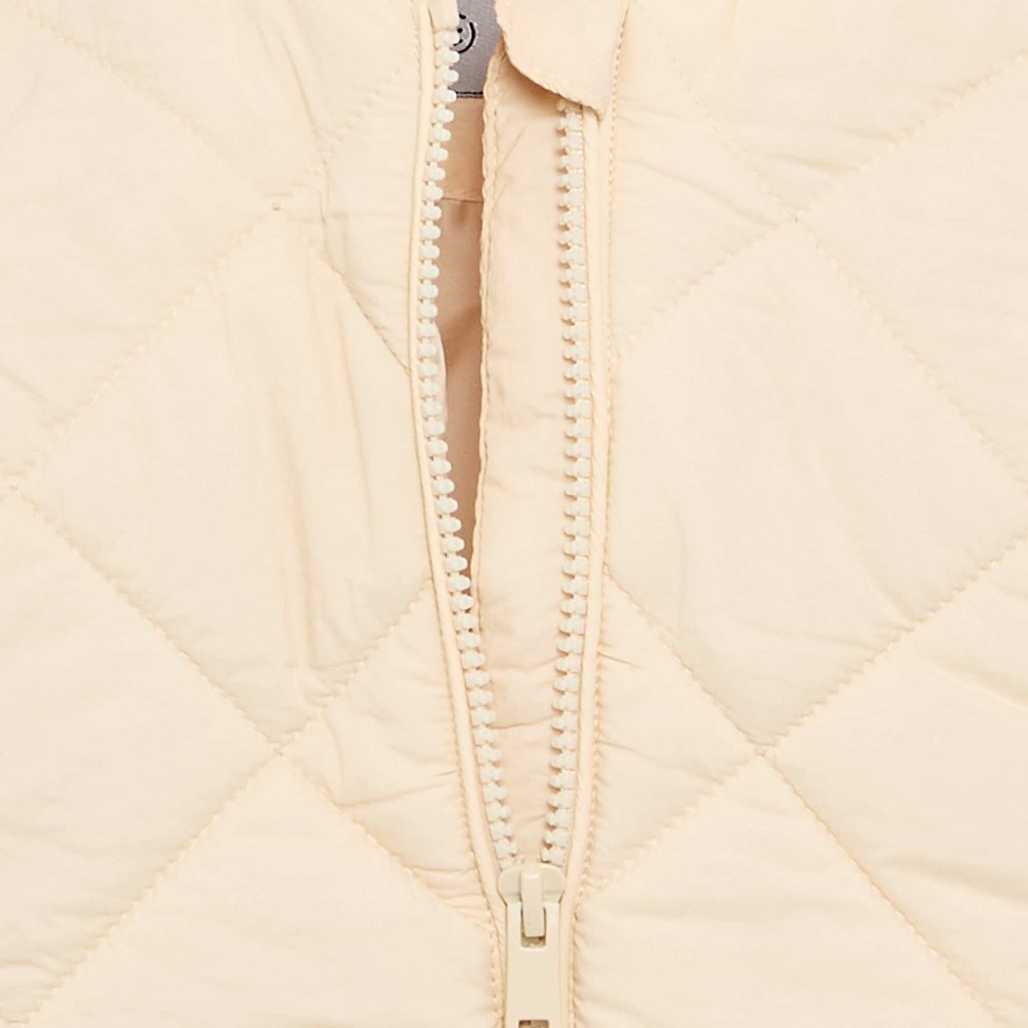 Hooded quilted jacket BEIGE