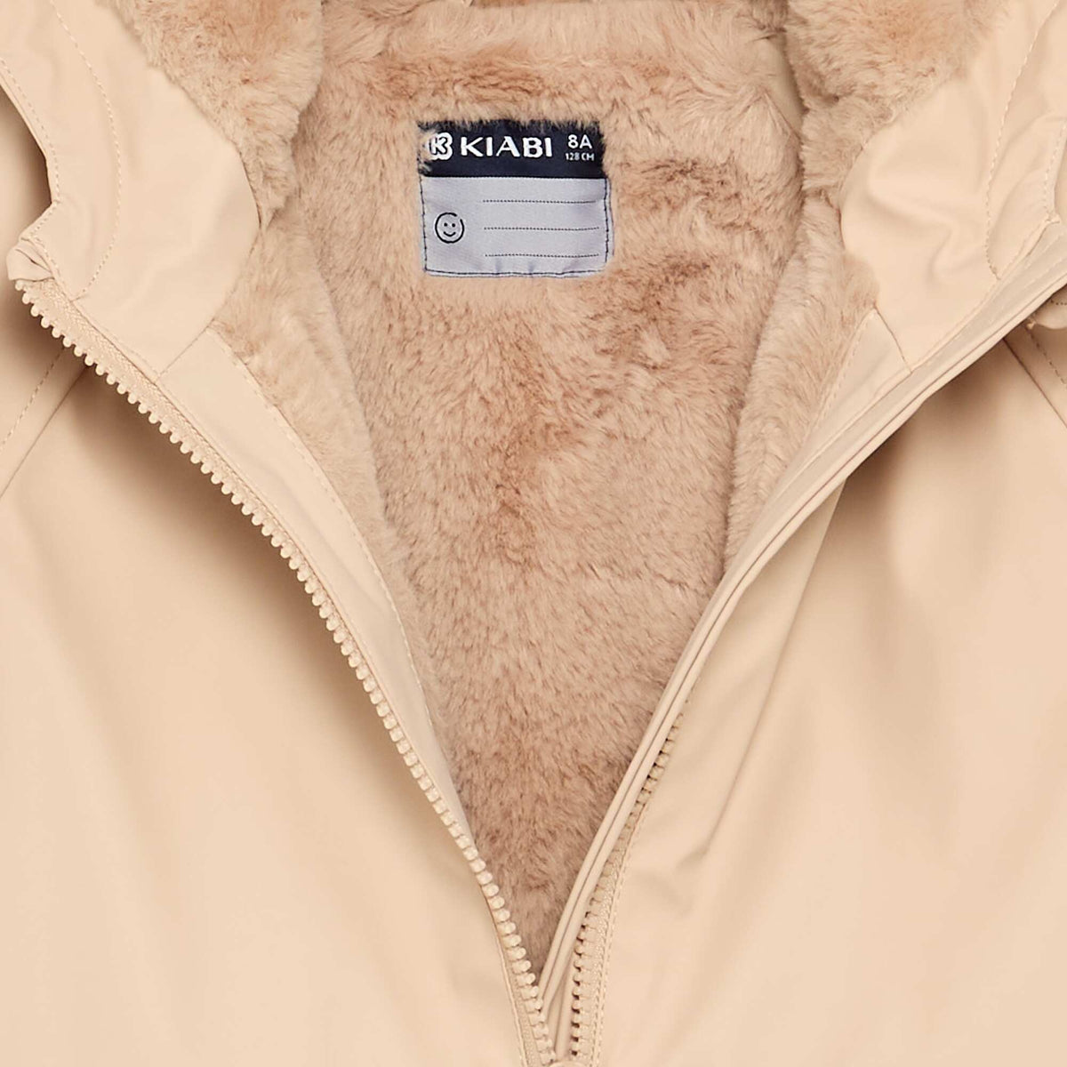Faux Fur Lined Parka BEIGE