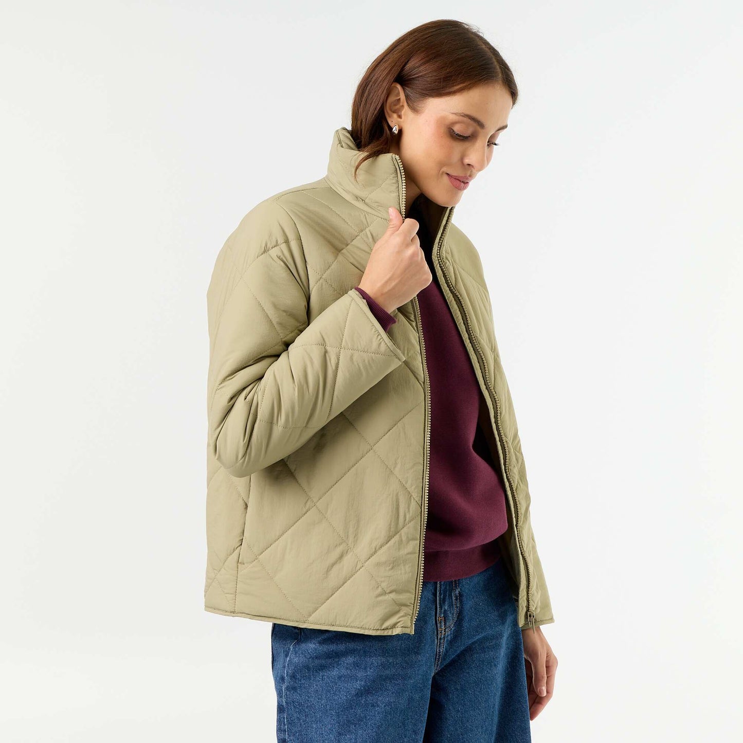 Quilted Water-Repellent Jacket GREEN